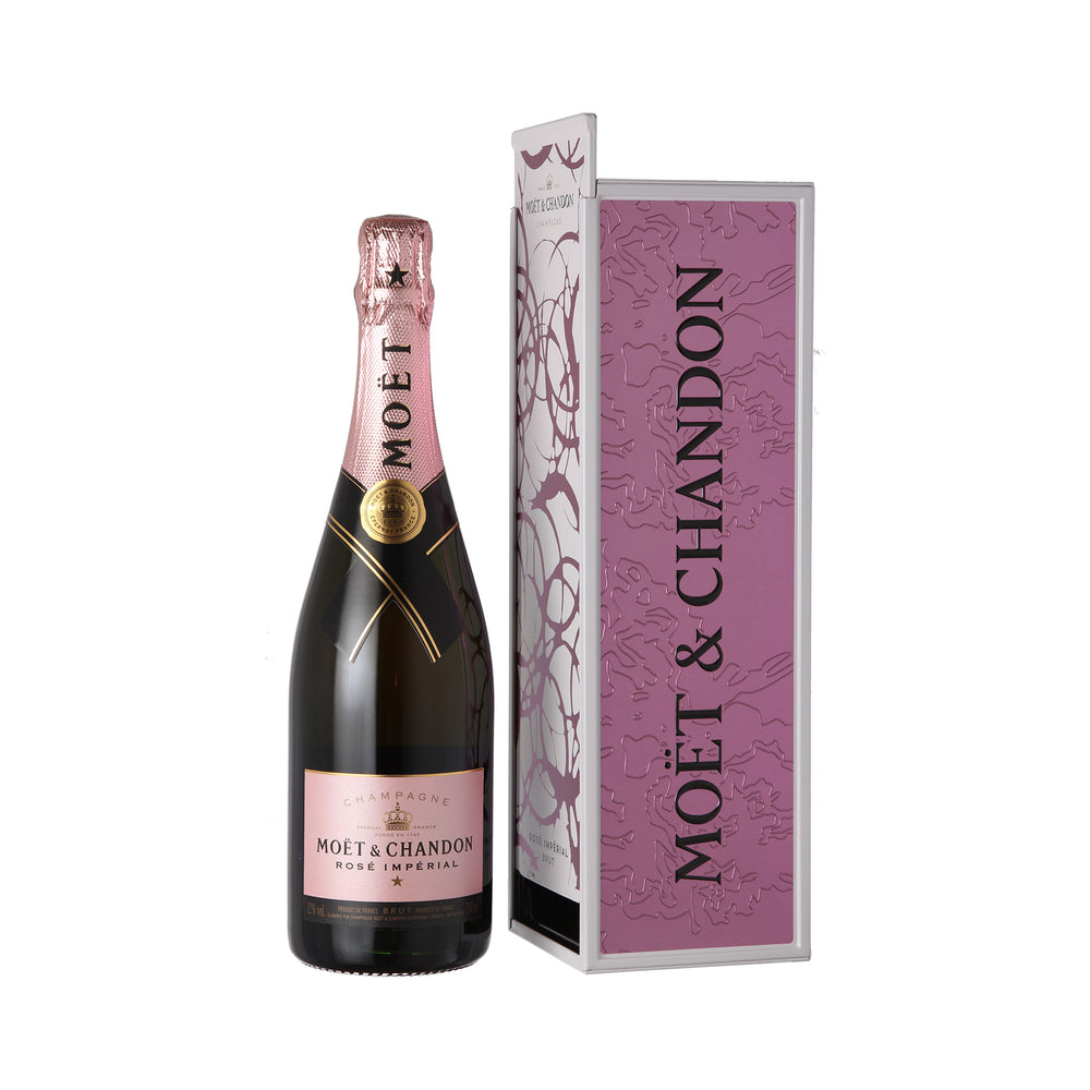 Moët & Chandon Rosé Impérial Champagner in exklusiver Geschenkpackung aus Metall