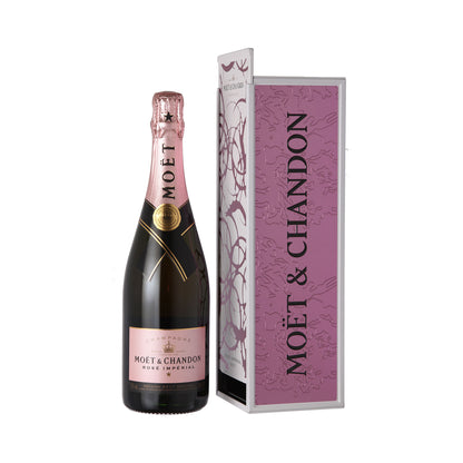 Moët & Chandon Rosé Impérial Champagne in an exclusive metal gift box