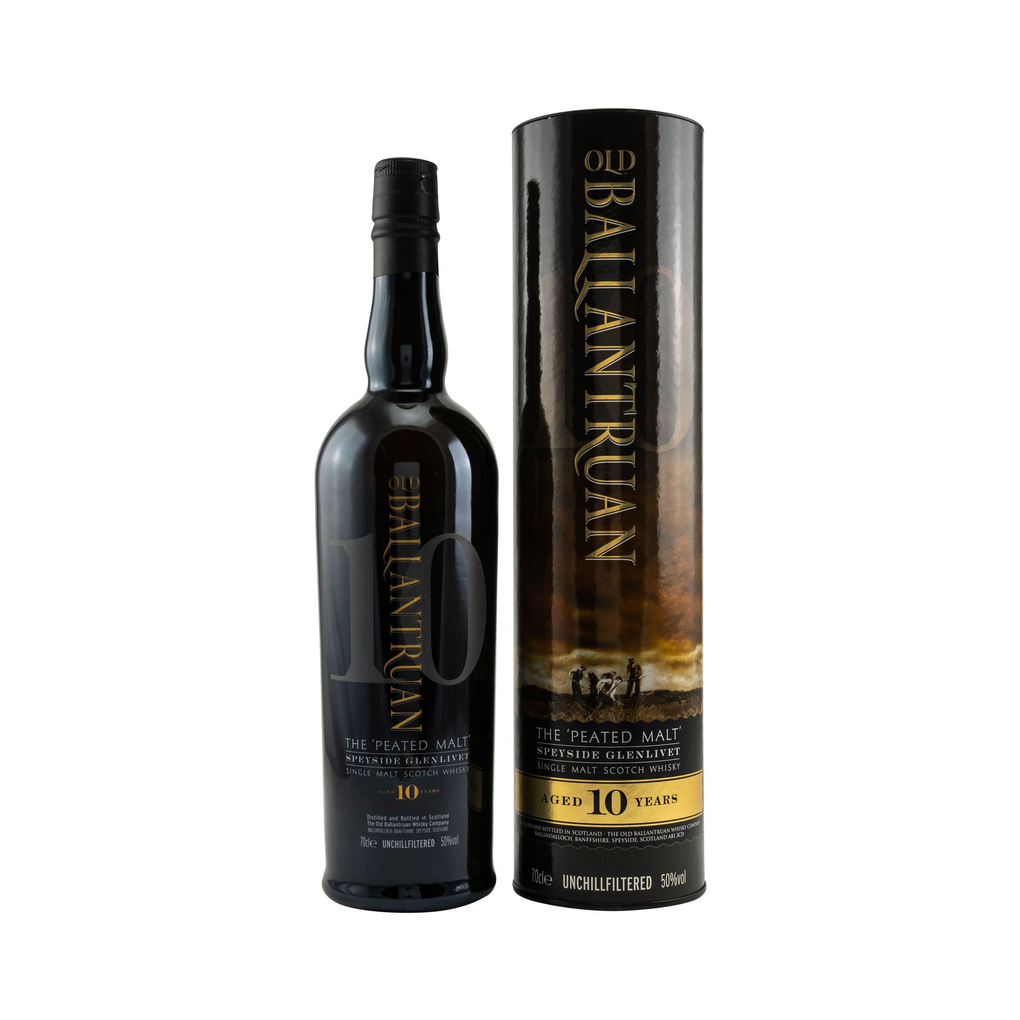 Old Ballantruan 10 Jahre, Heavily Peated, Speyside Single Malt Scotch