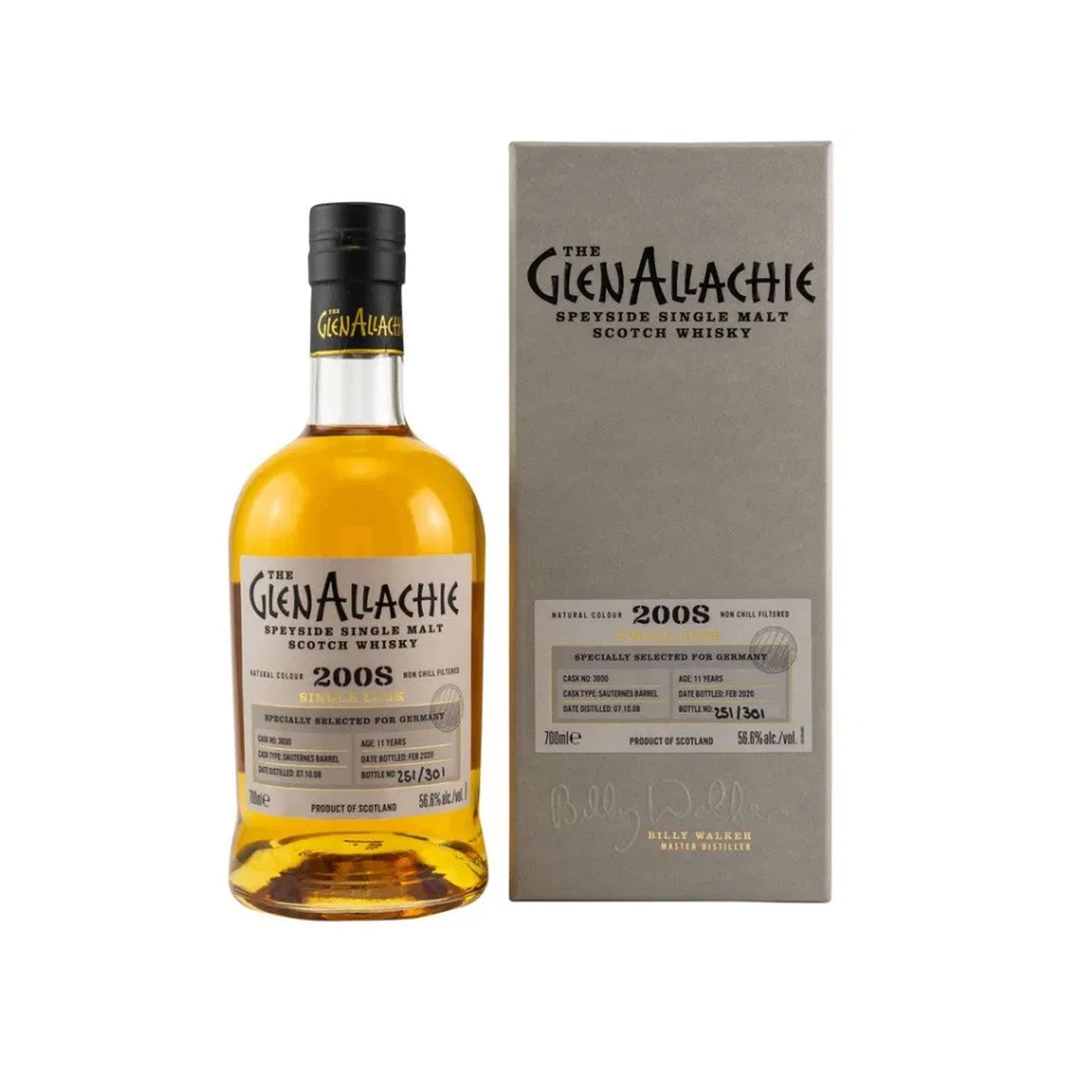 GlenAllachie 2008/2020 - 11 Jahre - #3600 - Sauternes Barrel