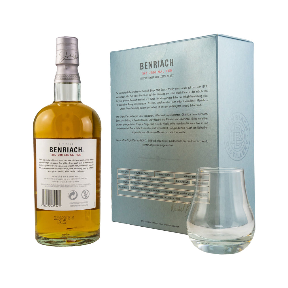Benriach 10 Jahre - The Original Ten mit Glas Geschenkpackung