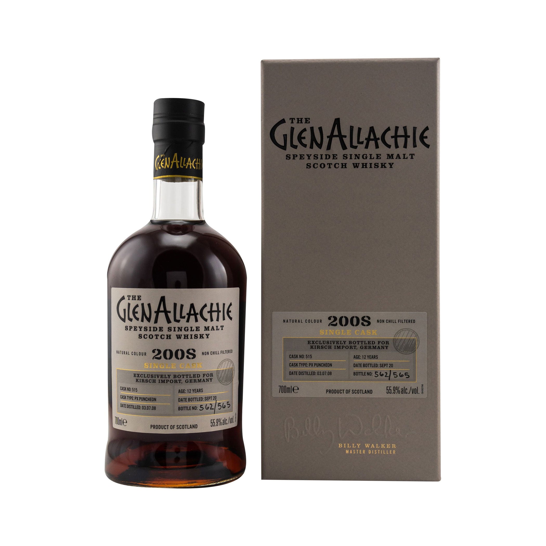 GlenAllachie 2008/2020 - 12 y.o. - PX PUNCHEON  - #515