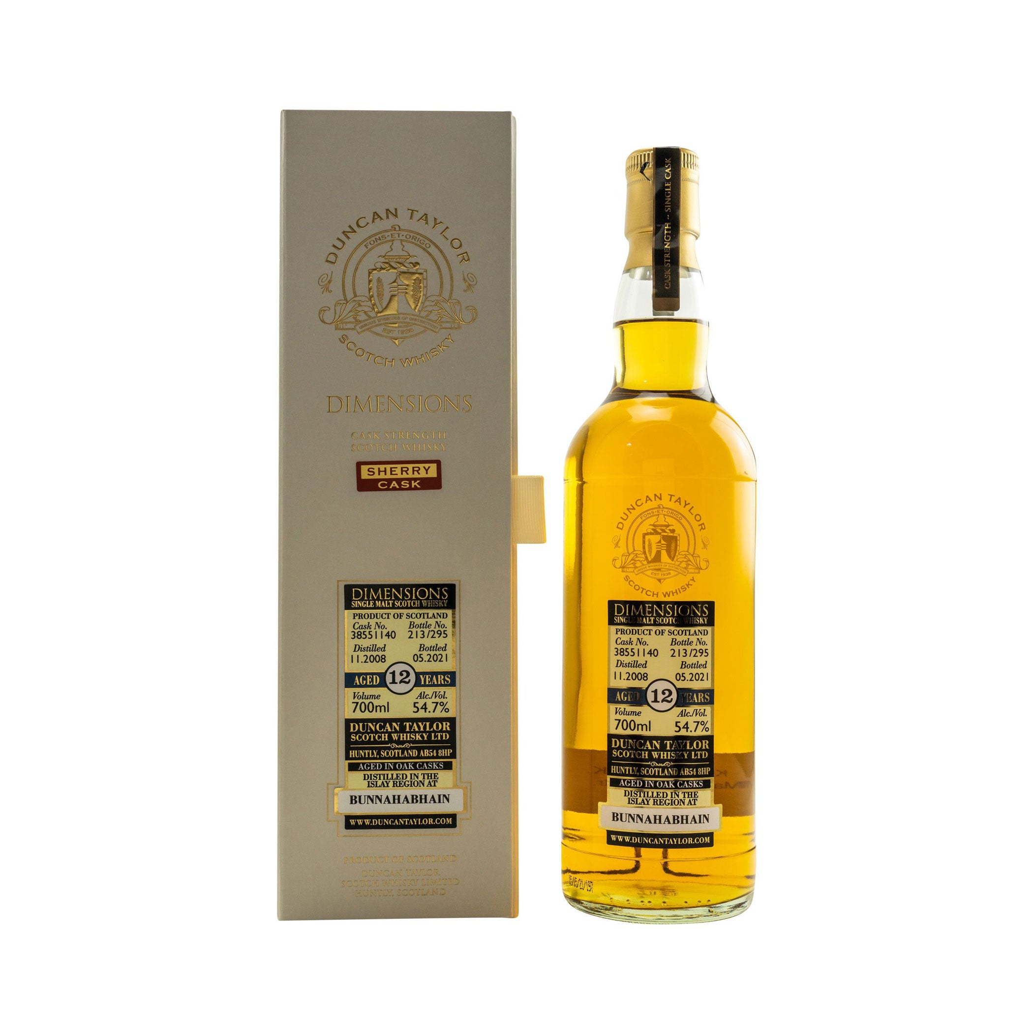 Bunnahabhain 2008/2021 - 12 Jahre - #38551140 Dimensions (Duncan Taylor)