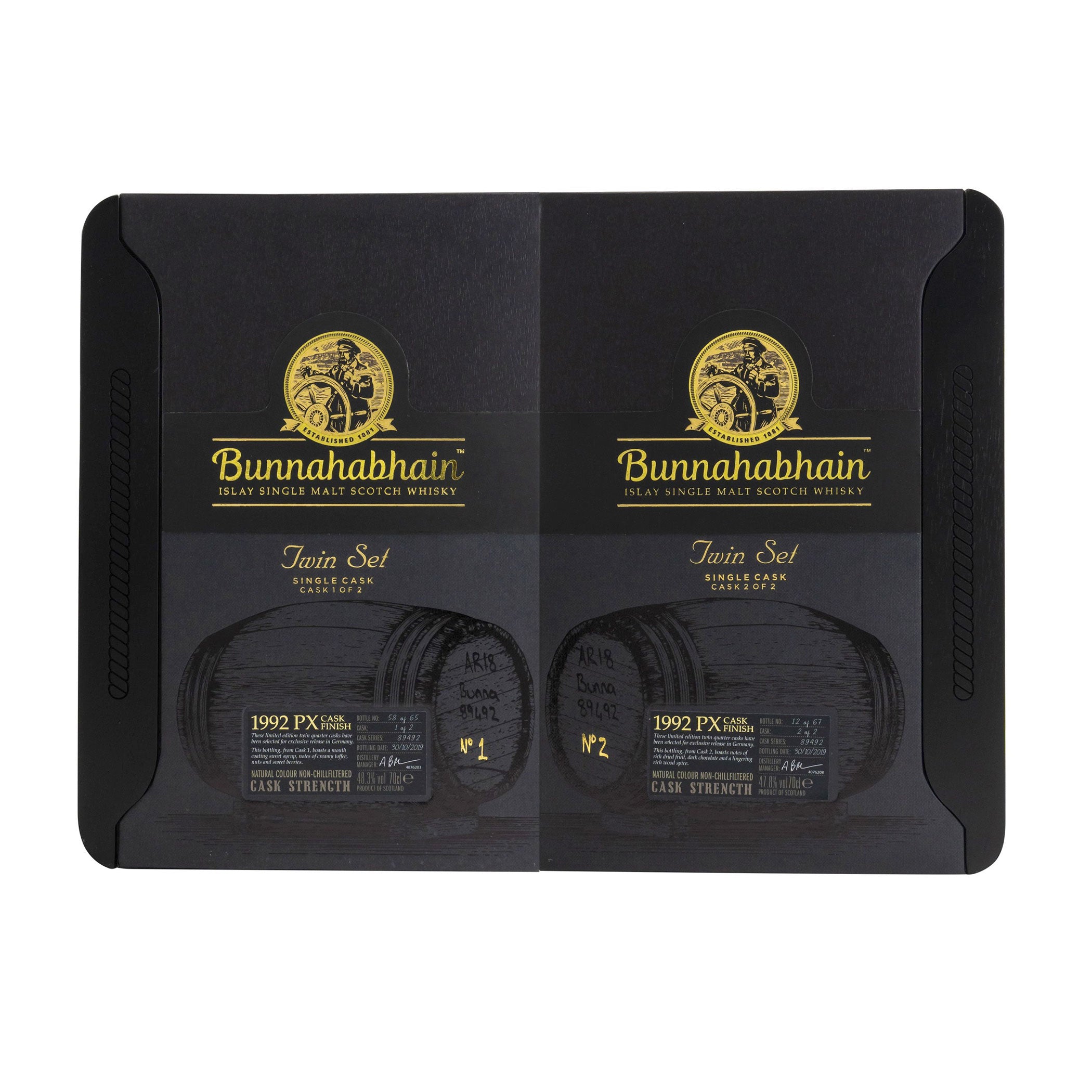 Bunnahabhain 1992/2019 PX Quarter Cask Twin Set #1 und #2