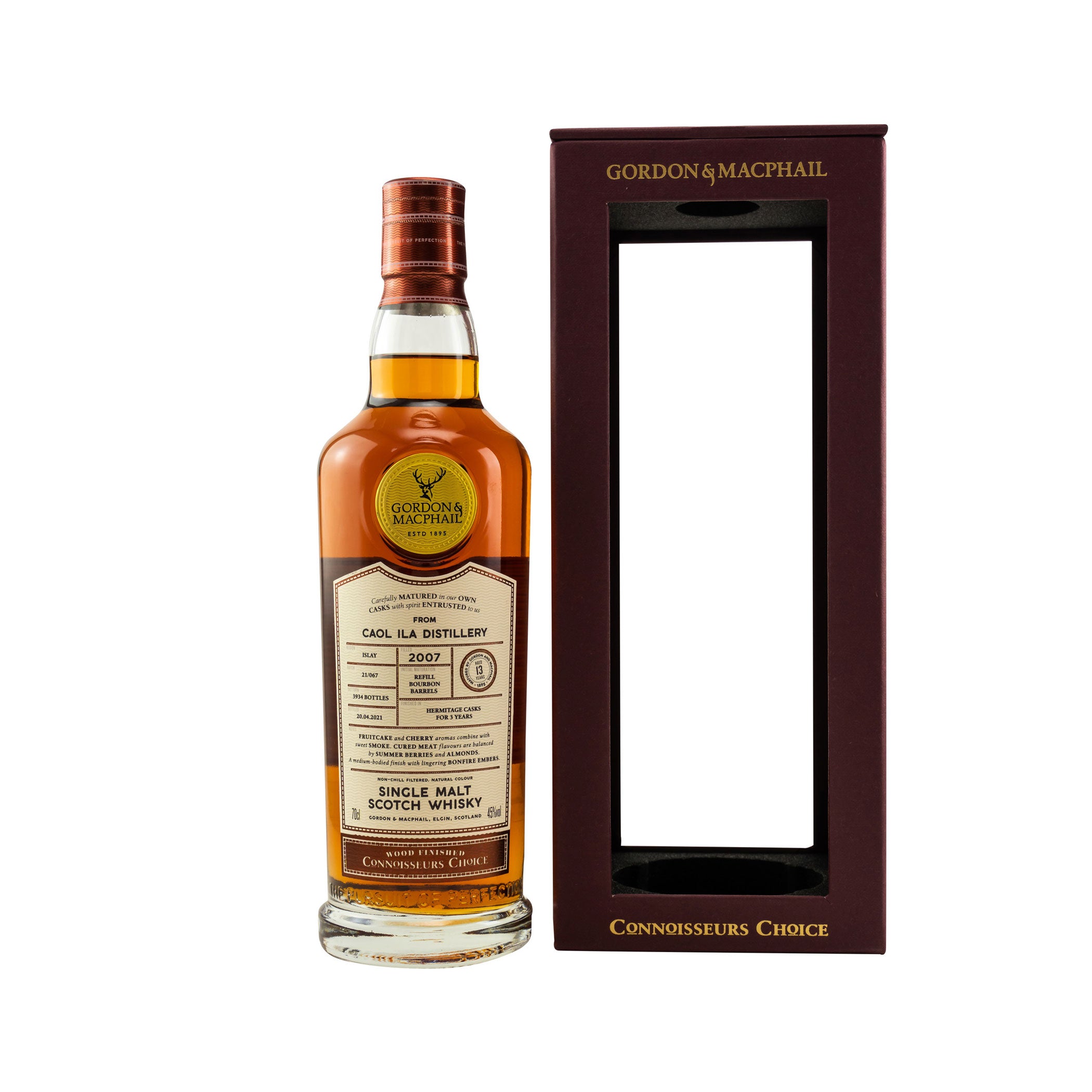 Caol Ila 2007/2021 - 13 Jahre Hermitage Cask Wood Finished Connoisseurs Choice  - Gordon & MacPhail -