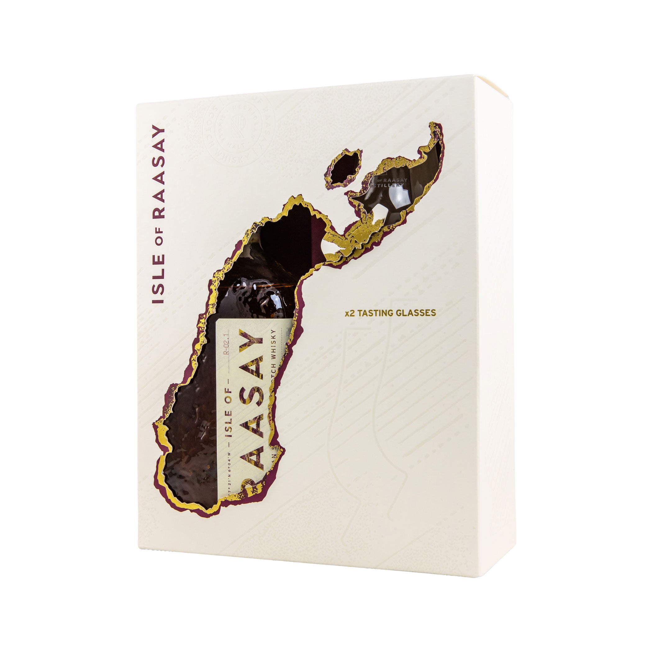 Isle of Raasay Single Malt Scotch Whisky - Batch R-02.1 mit 2 Glencairn Gläsern