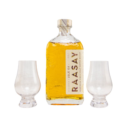 Isle of Raasay Single Malt Scotch Whisky - Batch R-02.1 mit 2 Glencairn Gläsern