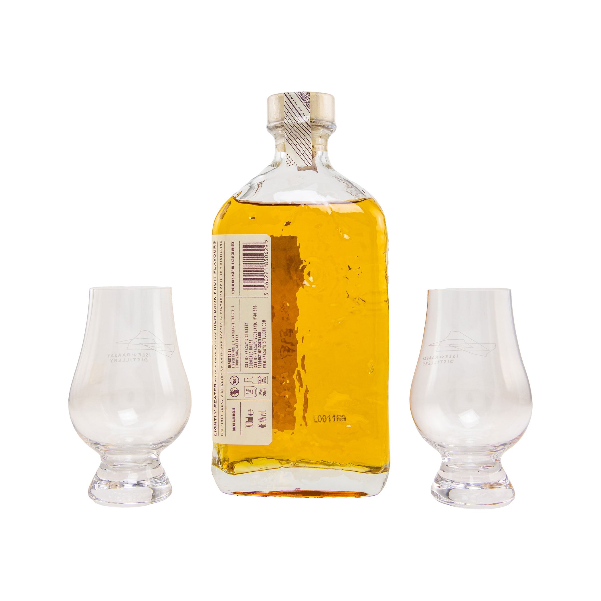 Isle of Raasay Single Malt Scotch Whisky - Batch R-02.1 mit 2 Glencairn Gläsern
