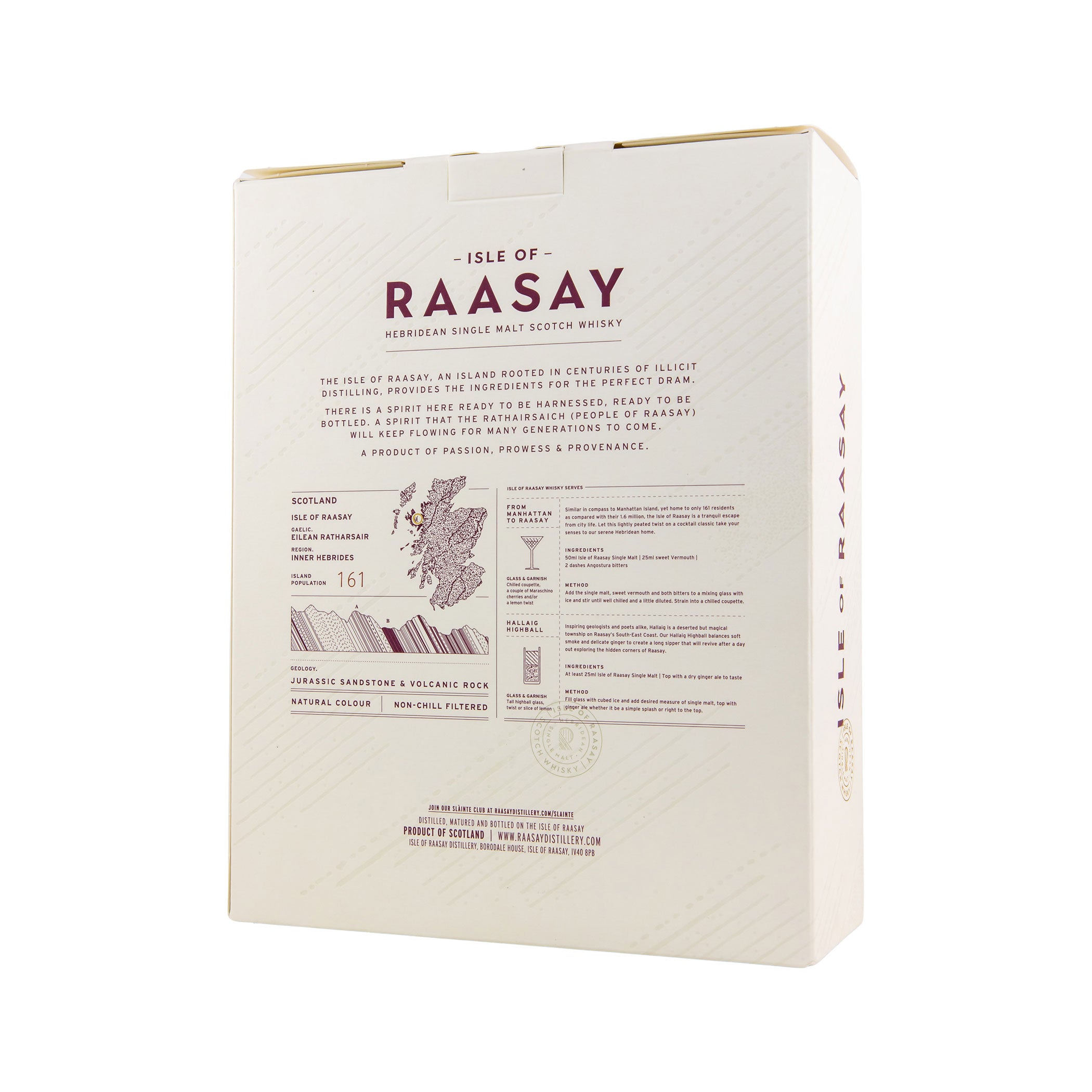 Isle of Raasay Single Malt Scotch Whisky - Batch R-02.1 mit 2 Glencairn Gläsern