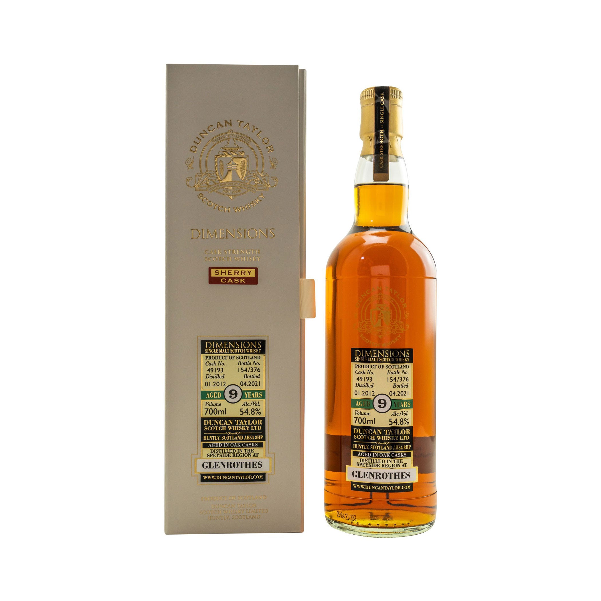 Glenrothes 2012/2021 - 9 Jahre - #49193 - Dimensions (Duncan Taylor)