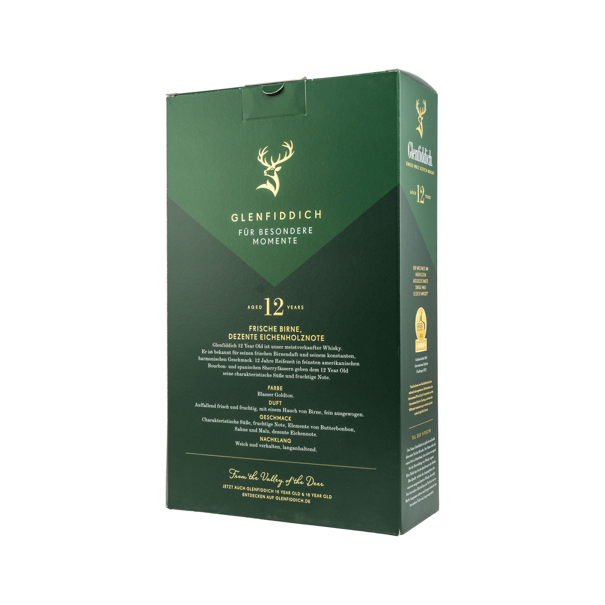 Glenfiddich 12 Jahre - neue Ausstattung mit Nosingglas - Single Malt Whisky Speyside