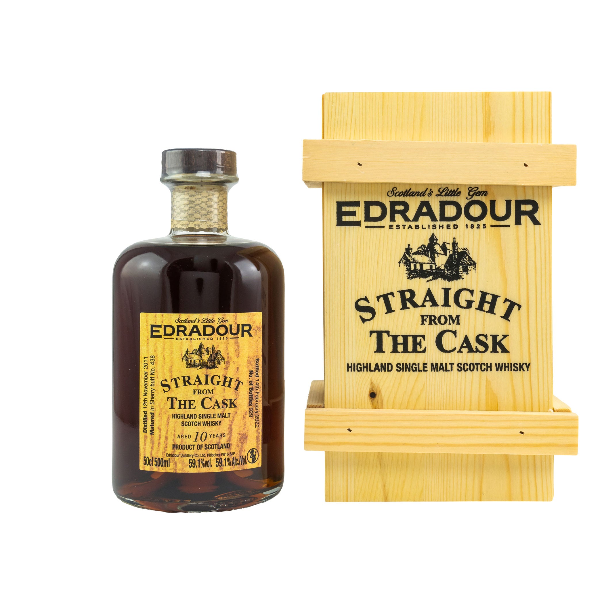 Edradour 2011/2022 - 10 Jahre Straight from the Cask,  Sherry Butt #438
