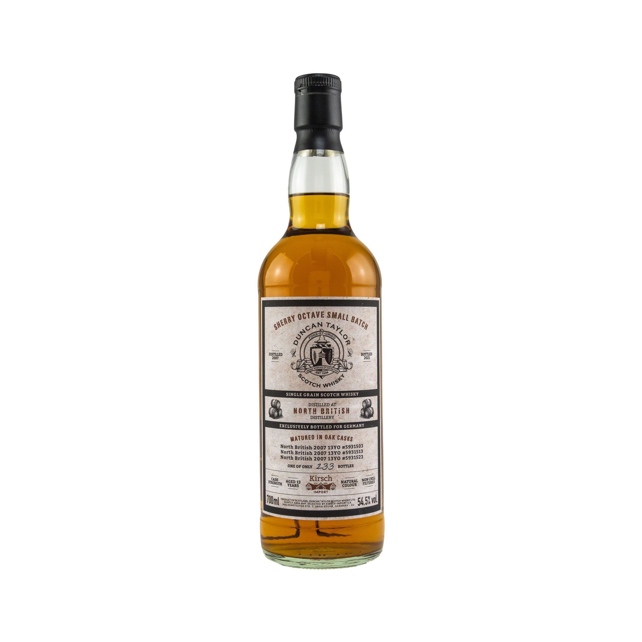 North British 2007/2021 Duncan Taylor Sherry Octave Small Batch, Exclusively bottled for Germany