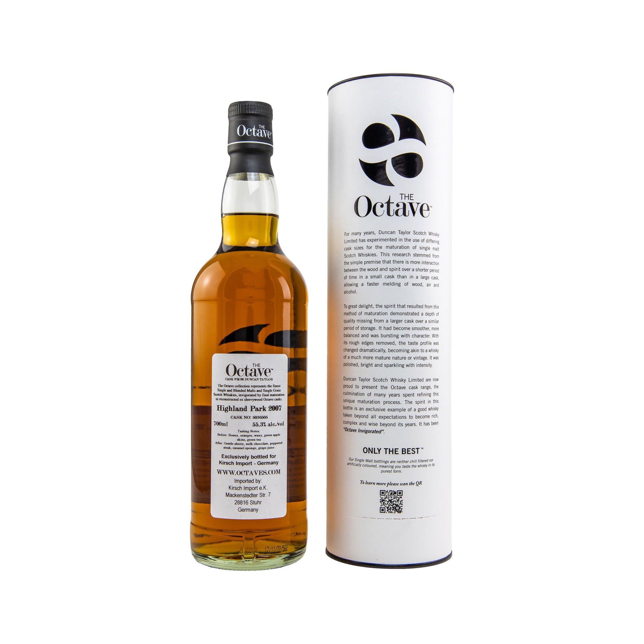 Highland Park 2007/2022 – The Octave - Duncan Taylor Island Single Malt Scotch Whisky - Exclusively bottled for Kirsch Import – Germany