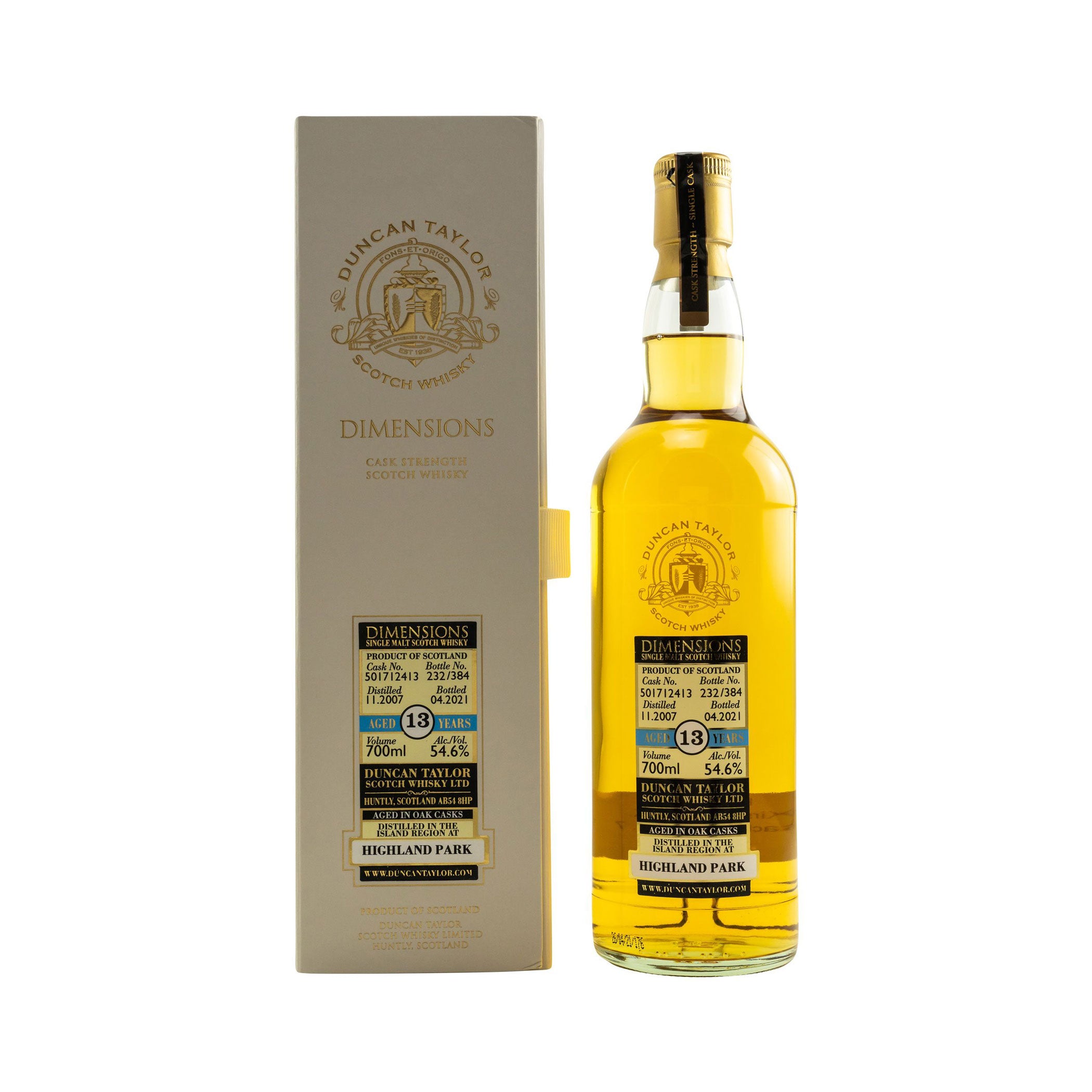 Highland Park 2007/2021 - 13 Jahre - #501712413 - Dimensions(Duncan Taylor)