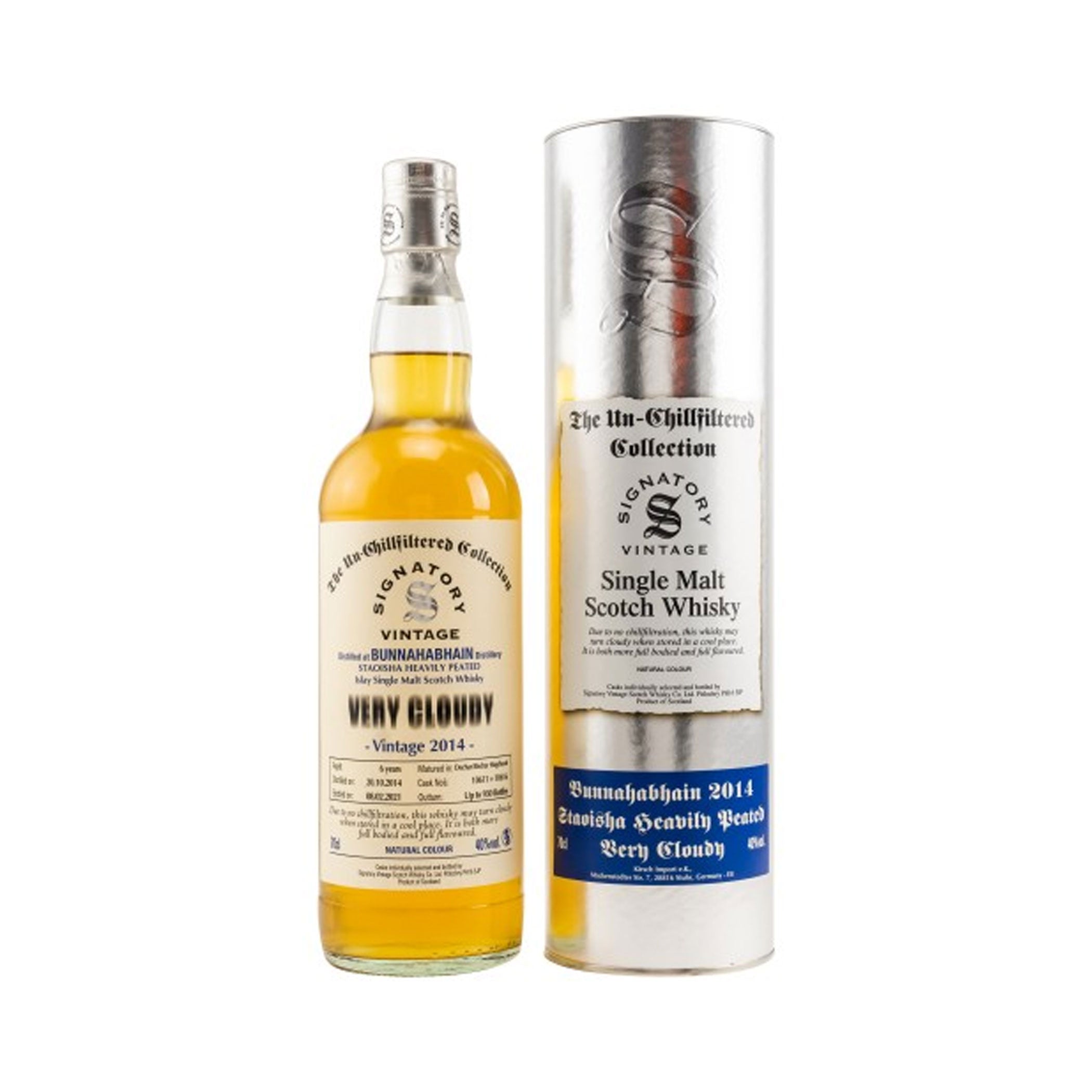 Bunnahabhain Staoisha Very, Cloudy 2014/2021 Sig un-chill #10611+10616