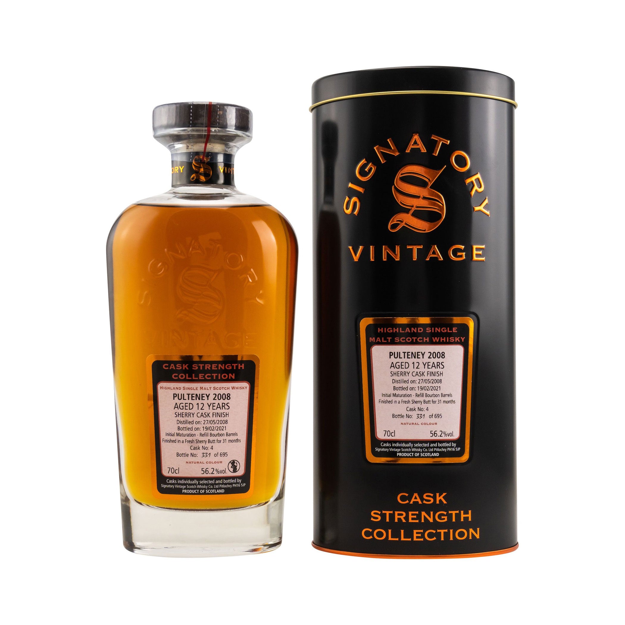 Pulteney 2008/2021, 12 Jahre, Sig CS - Cask No. 4