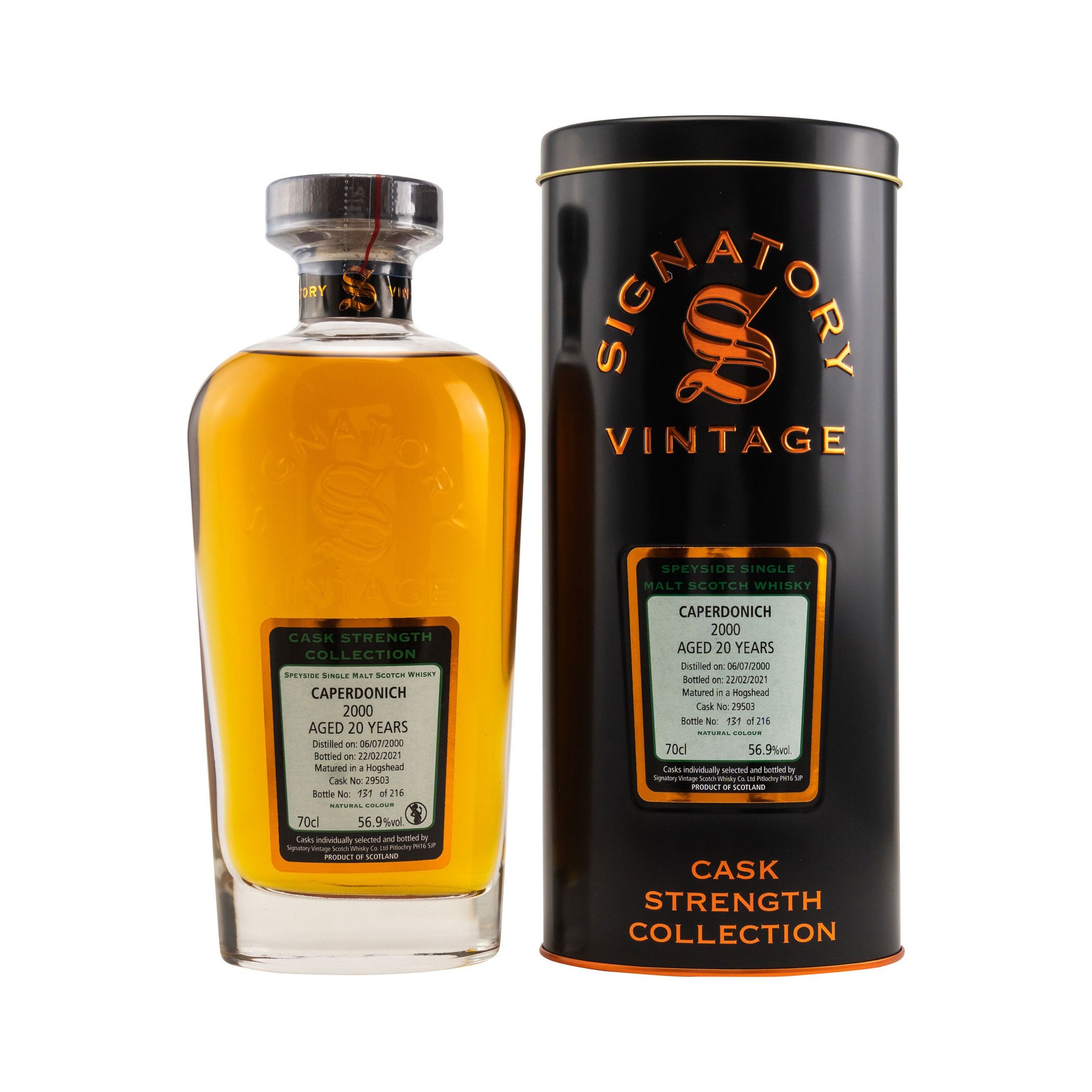 Caperdonich 2000/2021, 20 Jahre, Sig CS - Cask No. 29503