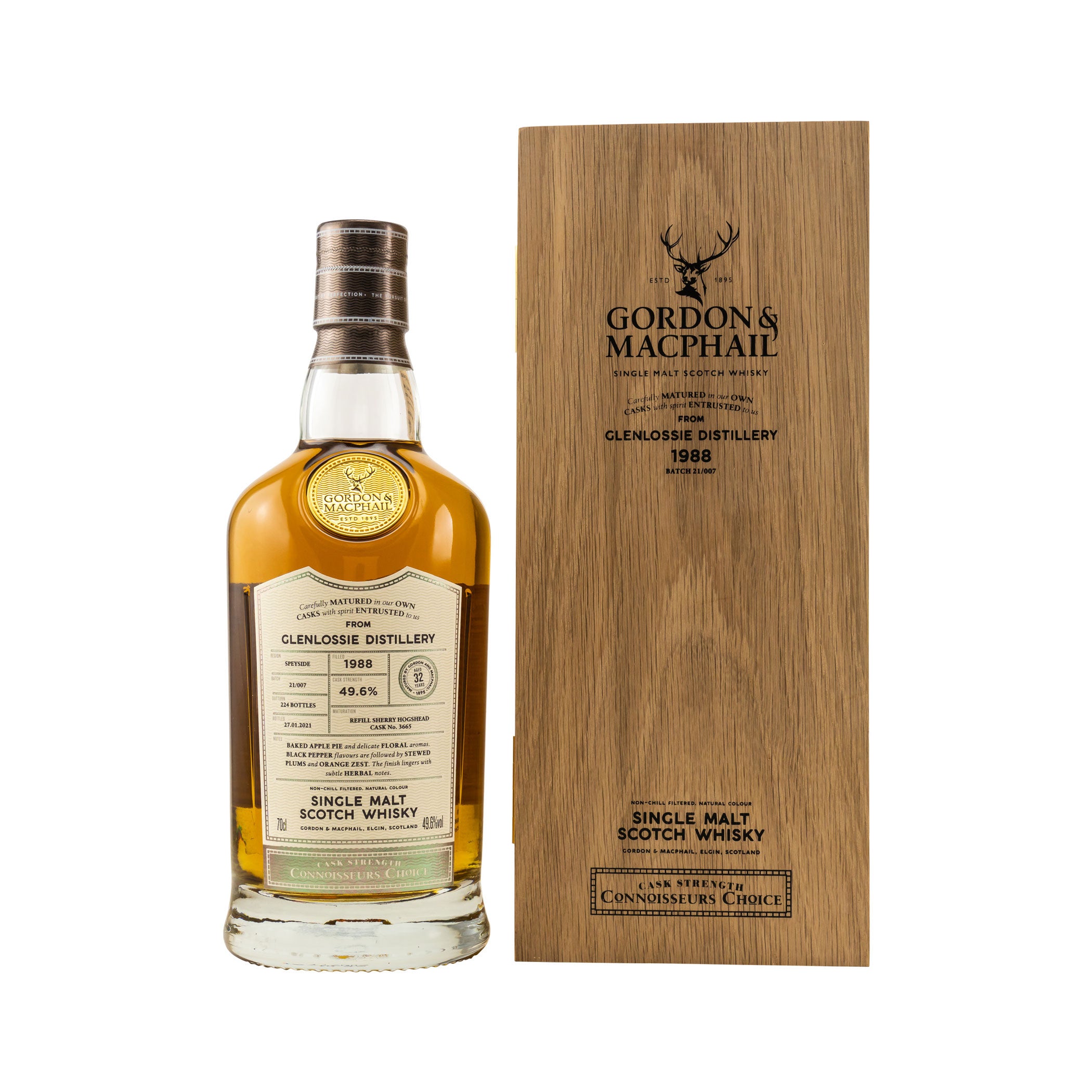 Glenlossie 1988/2021 G&M Gordon & MacPhail Connoisseurs Choice in Holzbox