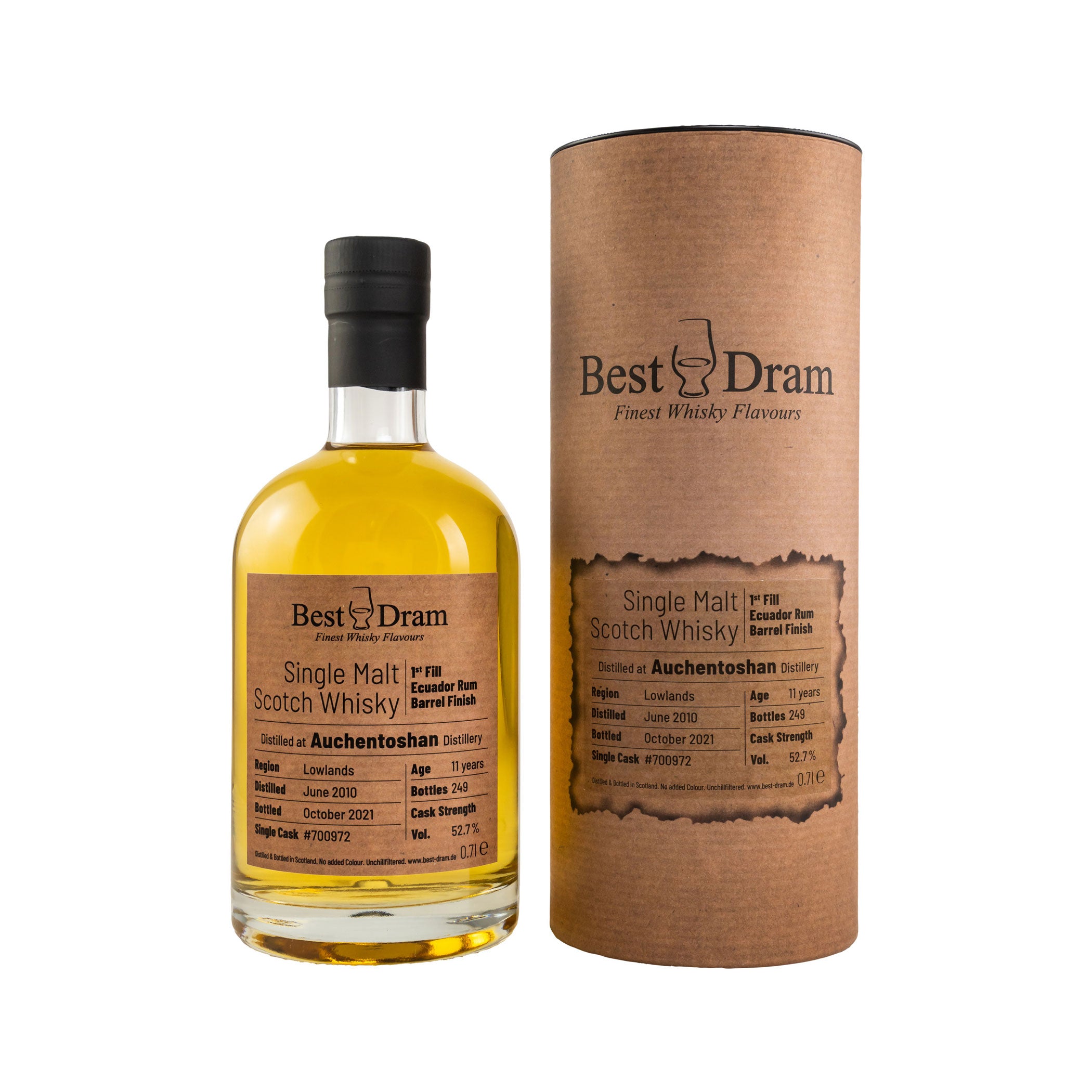 Auchentoshan 2010/2021 - 11 Jahre - 1st Fill Rum Barrel #700972 - Best Dram