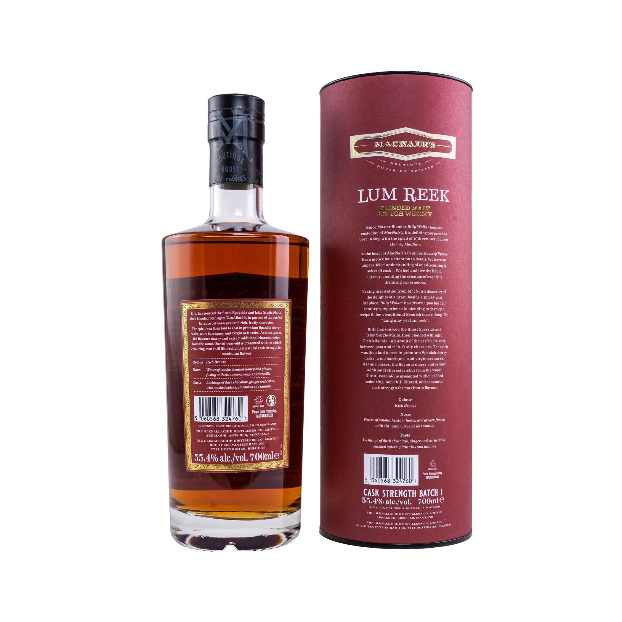 MacNairs Lum Reek 10 Jahre - Torf & Frucht – fassstark vereint - Cask Strength