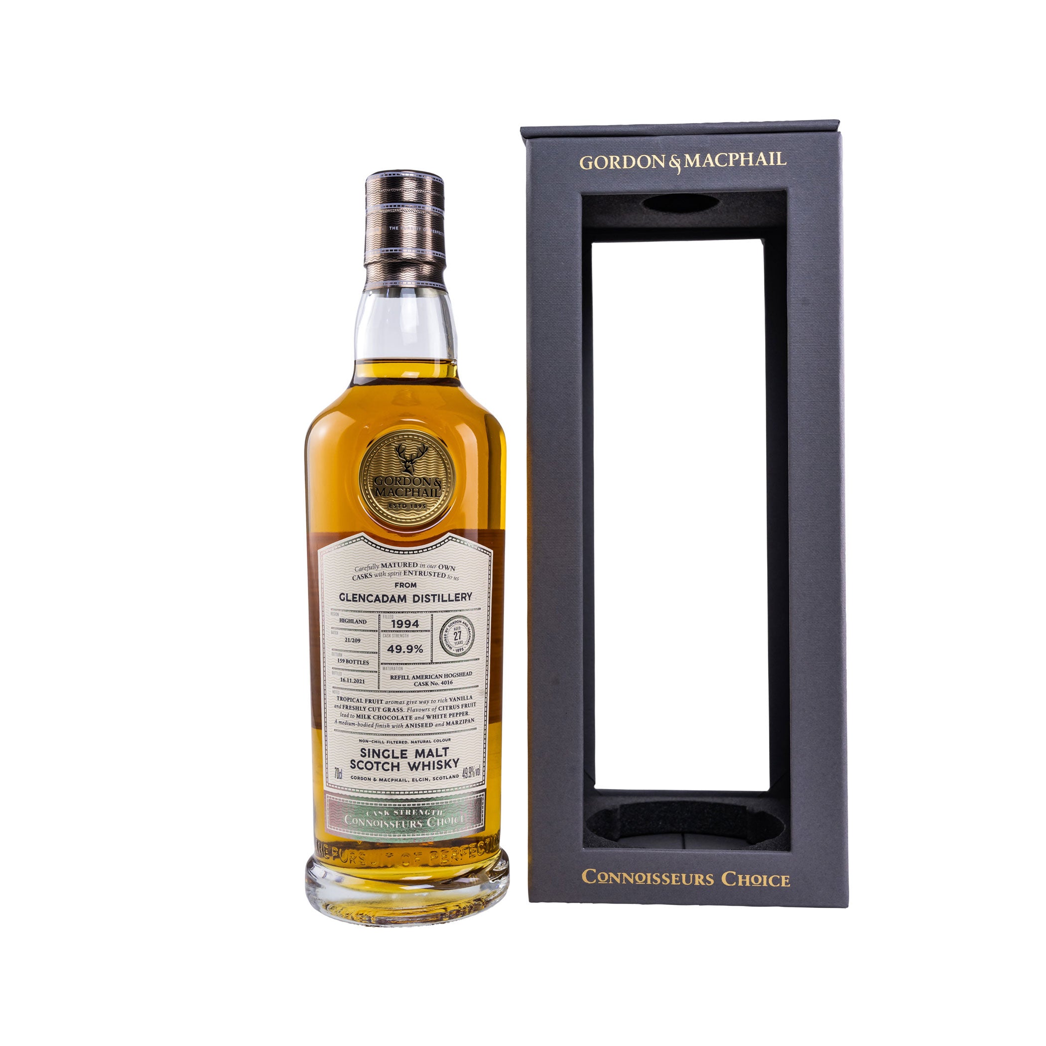Glencadam 1994/2021 - 27 Jahre - Connoisseurs Choice Cask Strength - Gordon & MacPhail Highland Single Malt Scotch Whisky