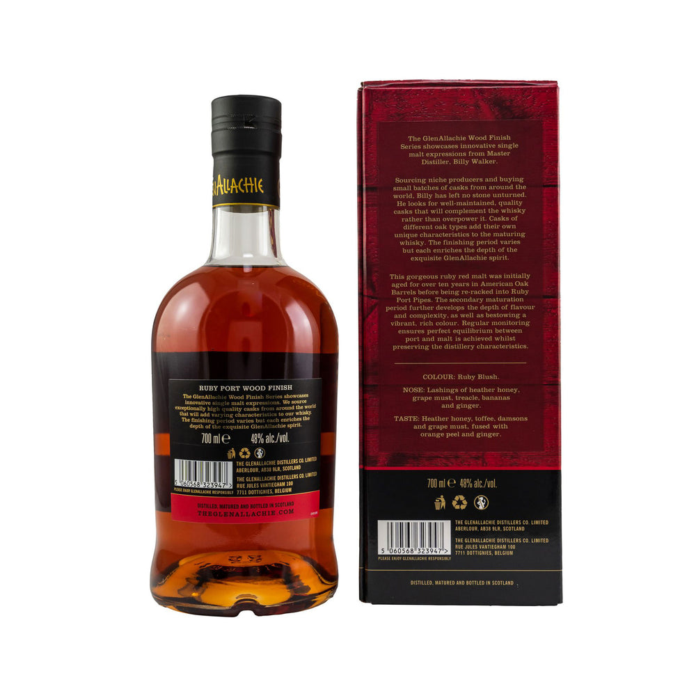 GlenAllachie 12 Jahre Ruby Port Wood Finish