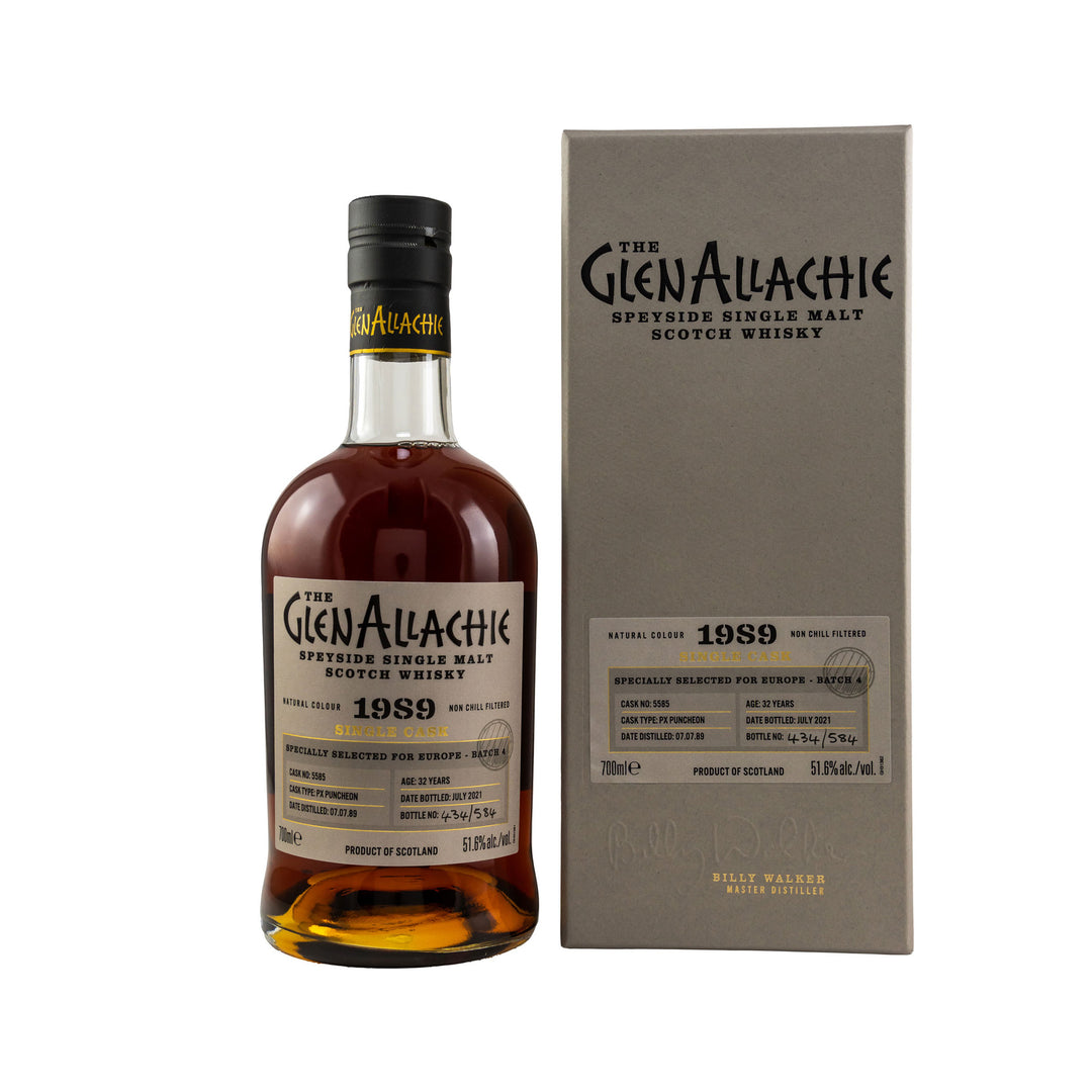 GlenAllachie 1989/2021 - 32 Jahre, Cask #5585, PX Cask Single Malt Whisky