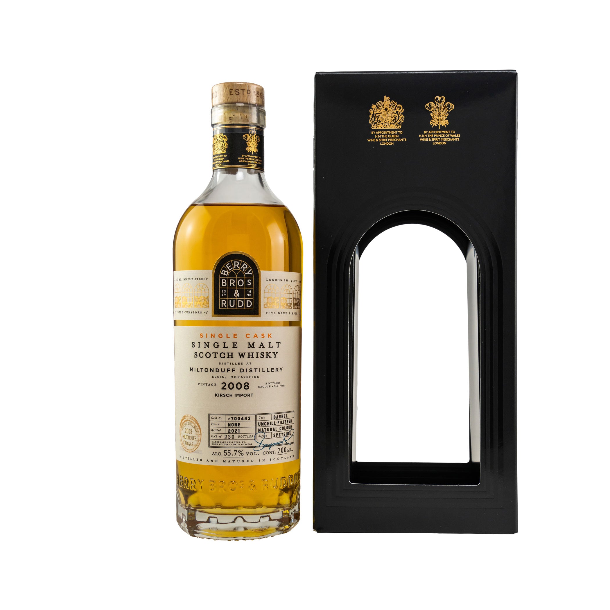 Miltonduff 2008/2021 – 13 Jahre - Single Cask Berry Bros. & Rudd Single Malt Speyside Whisky