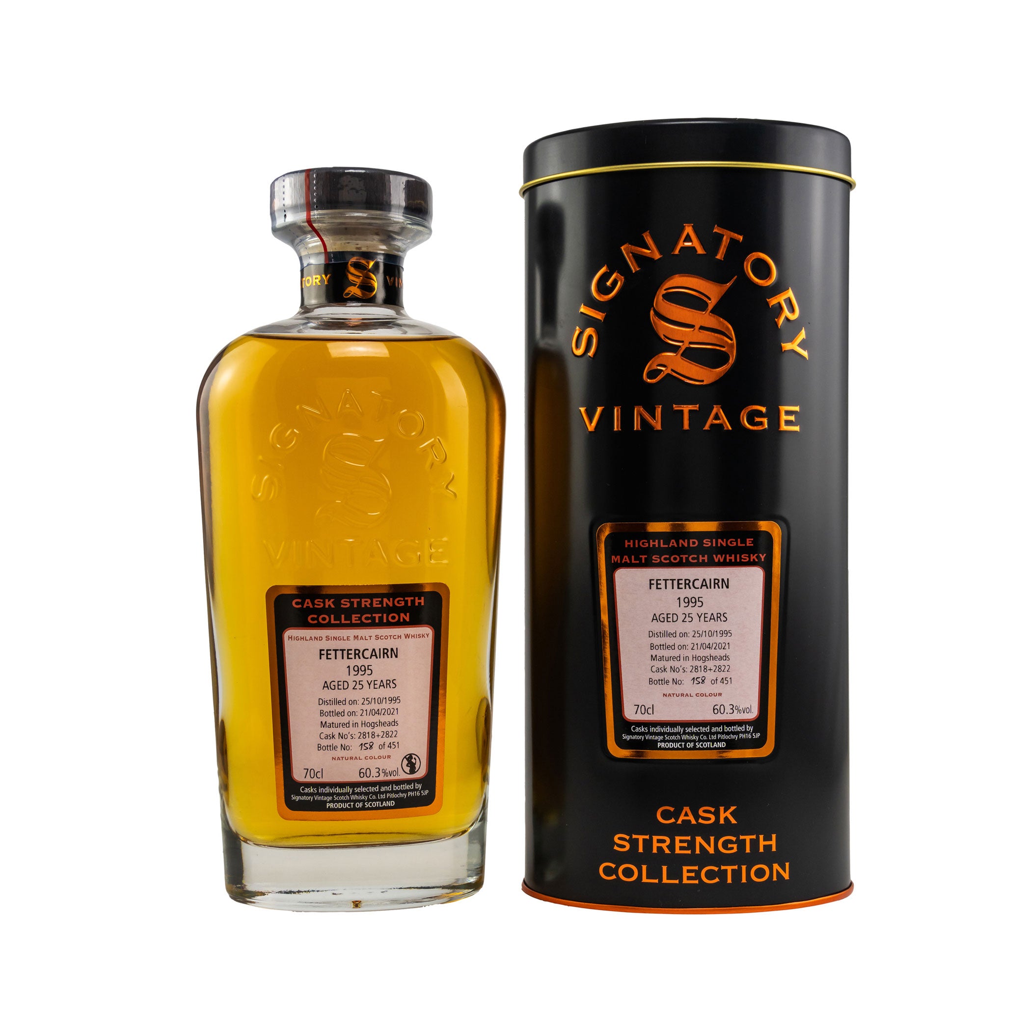 Fettercairn 1995/2021 - 25 Years Hogsheads No. 2818 + 2822 Cask Strength Collection (Signatory)