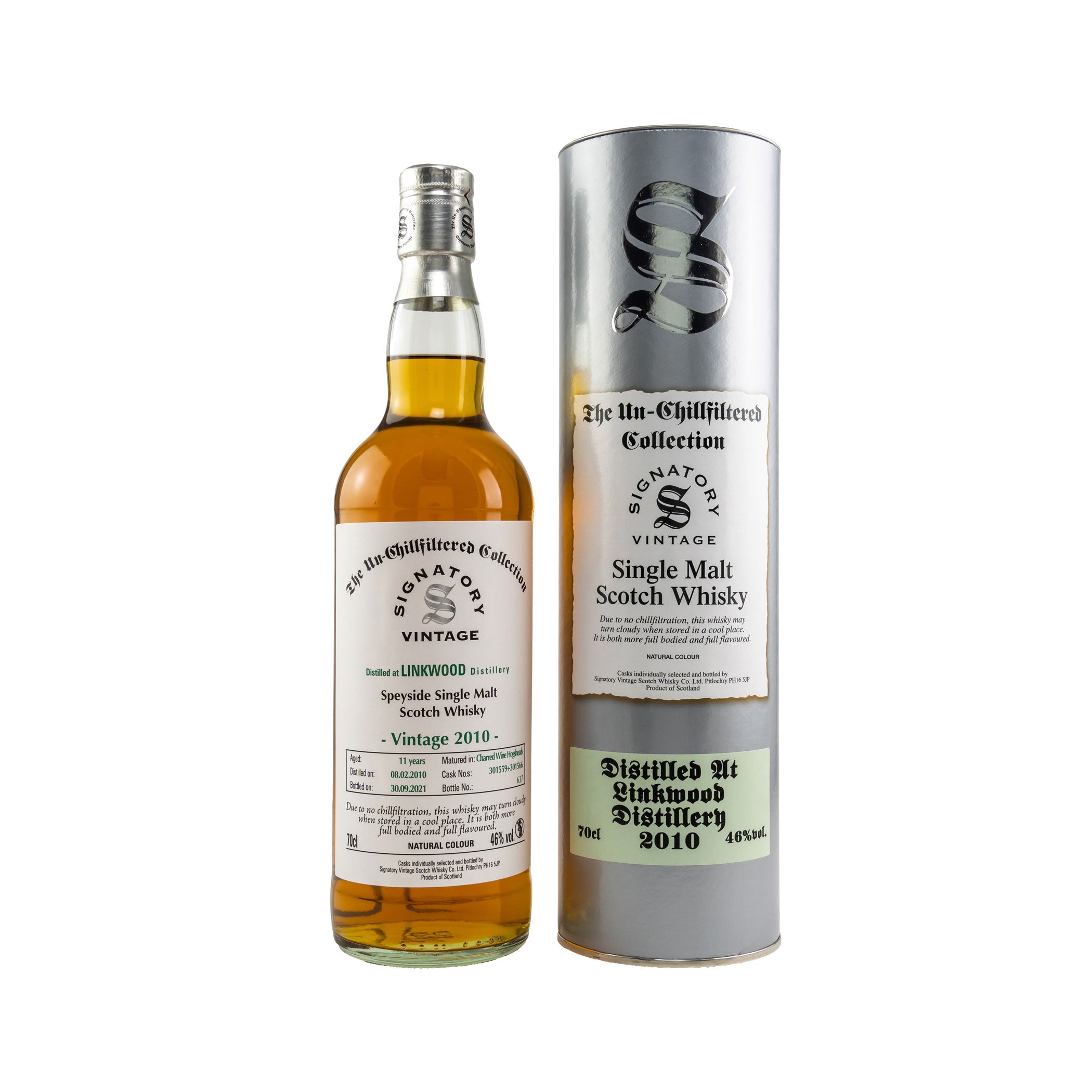 Linkwood 2010/2021 - 11 Jahre Charred Wine Hogsheads No. 301559+301566 The Un-Chillfiltered Collection (Signatory)