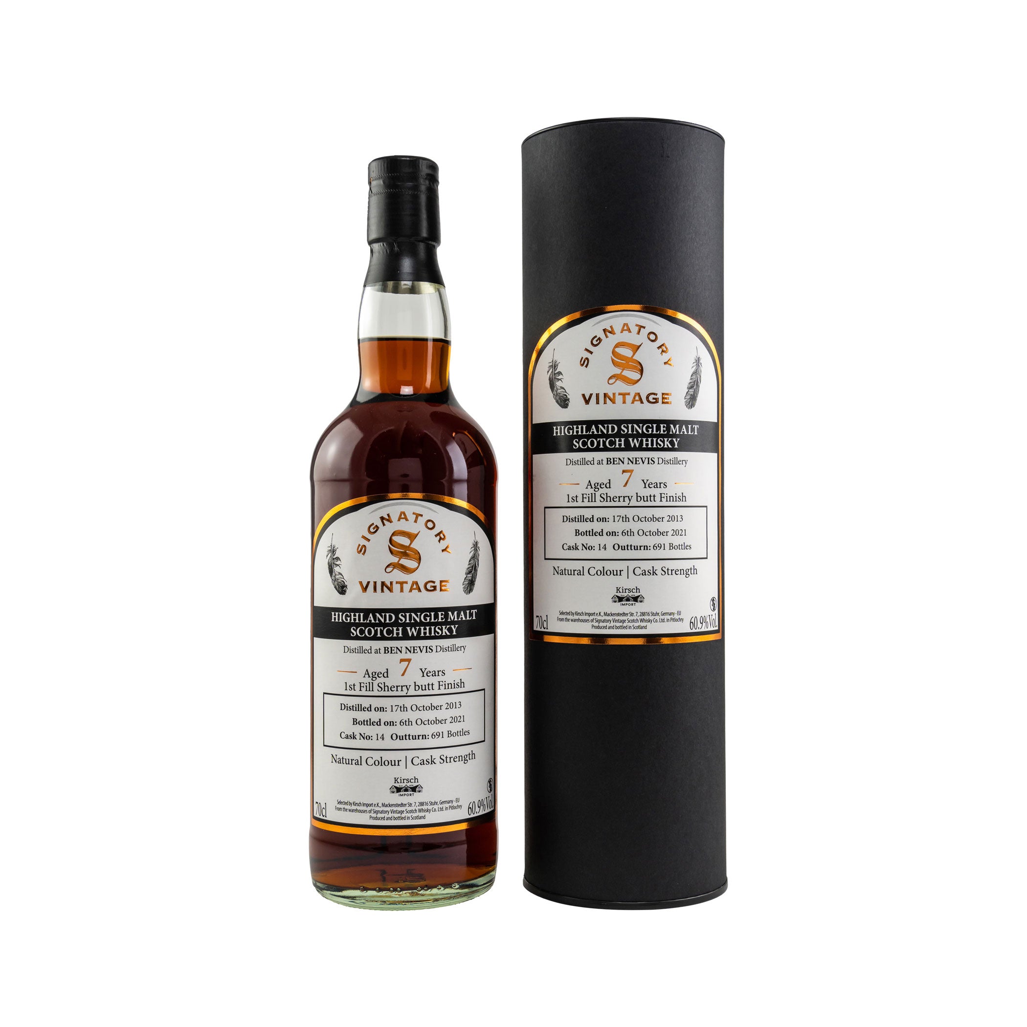 Ben Nevis 2013/2021 - 7 Years First Fill Sherry Butt Finish No. 14 -Signatory Vintage-