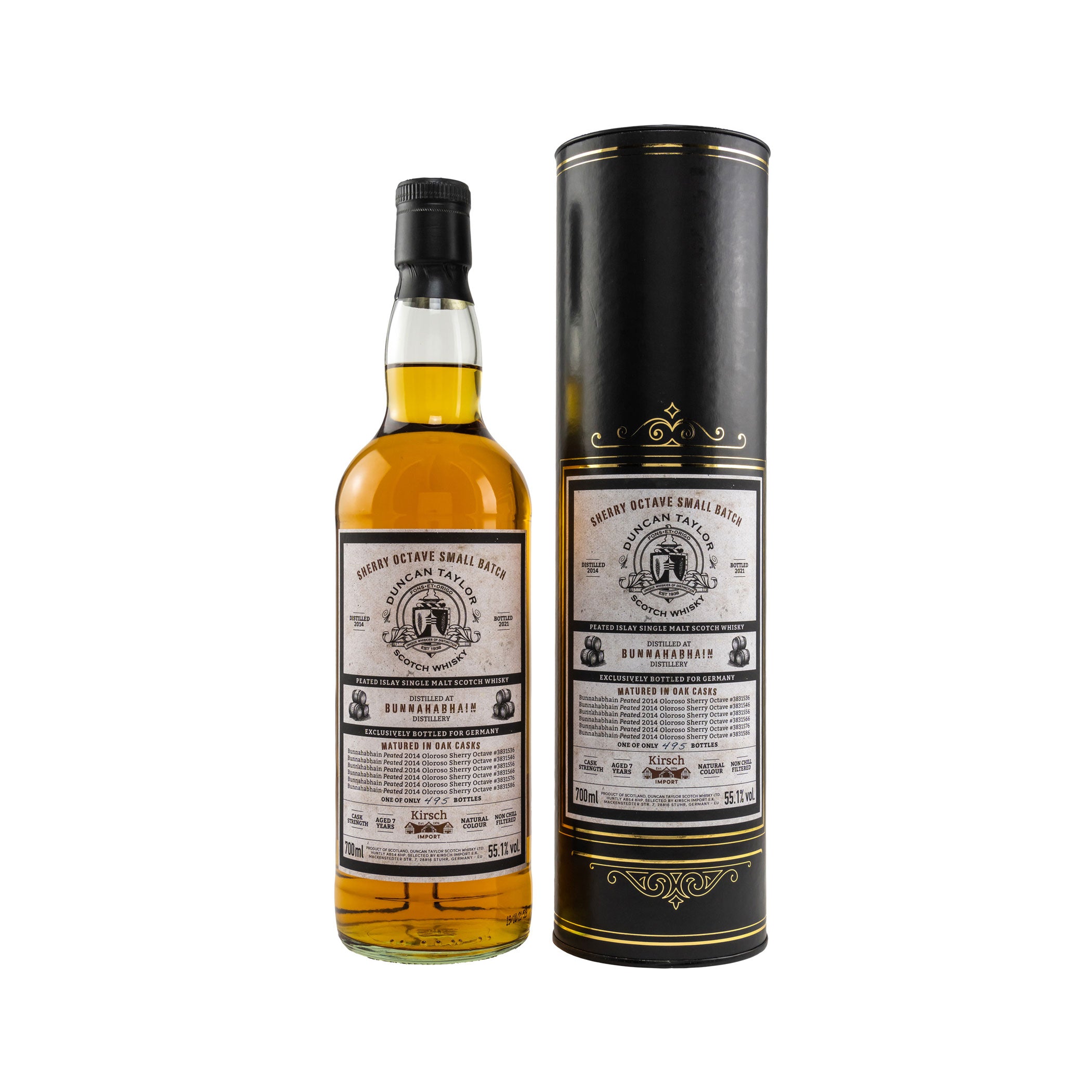 Bunnahabhain Peated 2014/2021 - 7 Jahre - #3831536/46/56/66/76/86 - Octave (Duncan Taylor)
