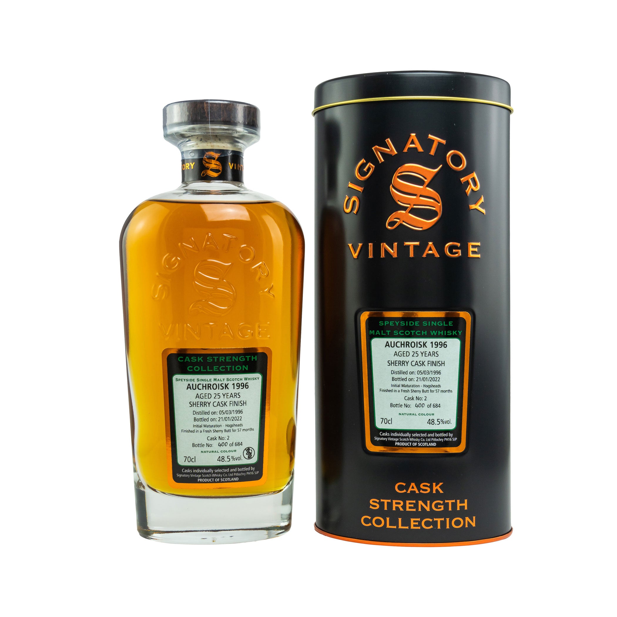 Auchroisk 1996/2022 - 25 Jahre Fresh Sherry Butt Finish No. 2 Cask Strength Collection - Signatory Vintage