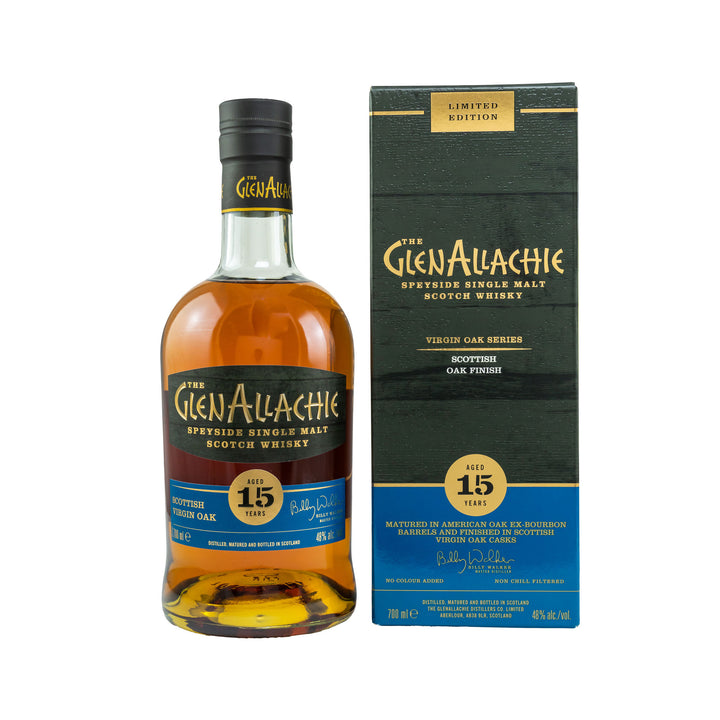 The GlenAllachie 15 Years Old – Scottish Oak Finish Virgin Oak Series