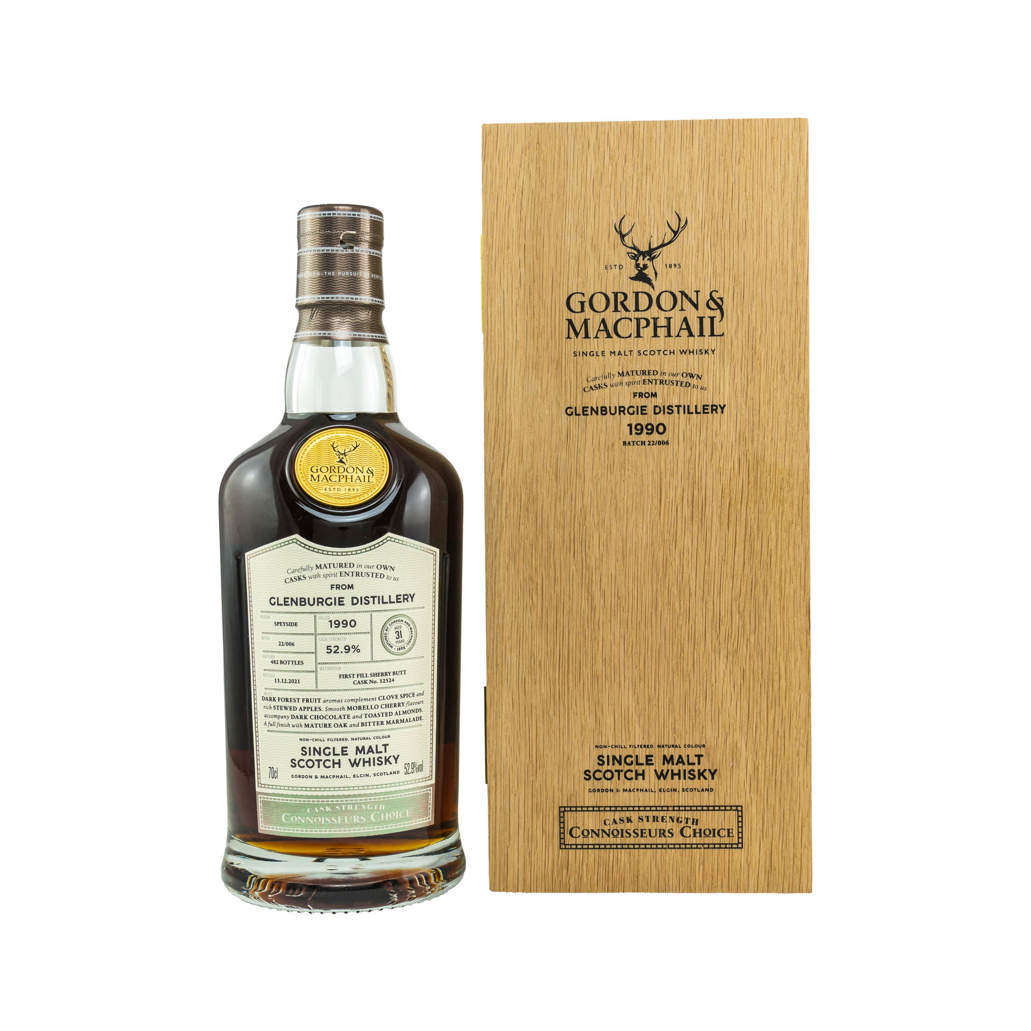 Glenburgie 1990/2021 - 31 Jahre First Fill Sherry Butt No. 12524 Connoisseurs Choice (Gordon & MacPhail)
