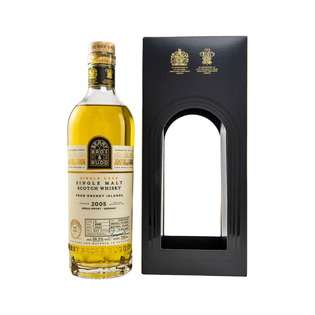Orkney Islands 2005/2022 – Peated - Berry Bros. & Rudd - Highland Single Malt Scotch Whisky - Bottled exclusively for Kirsch Import