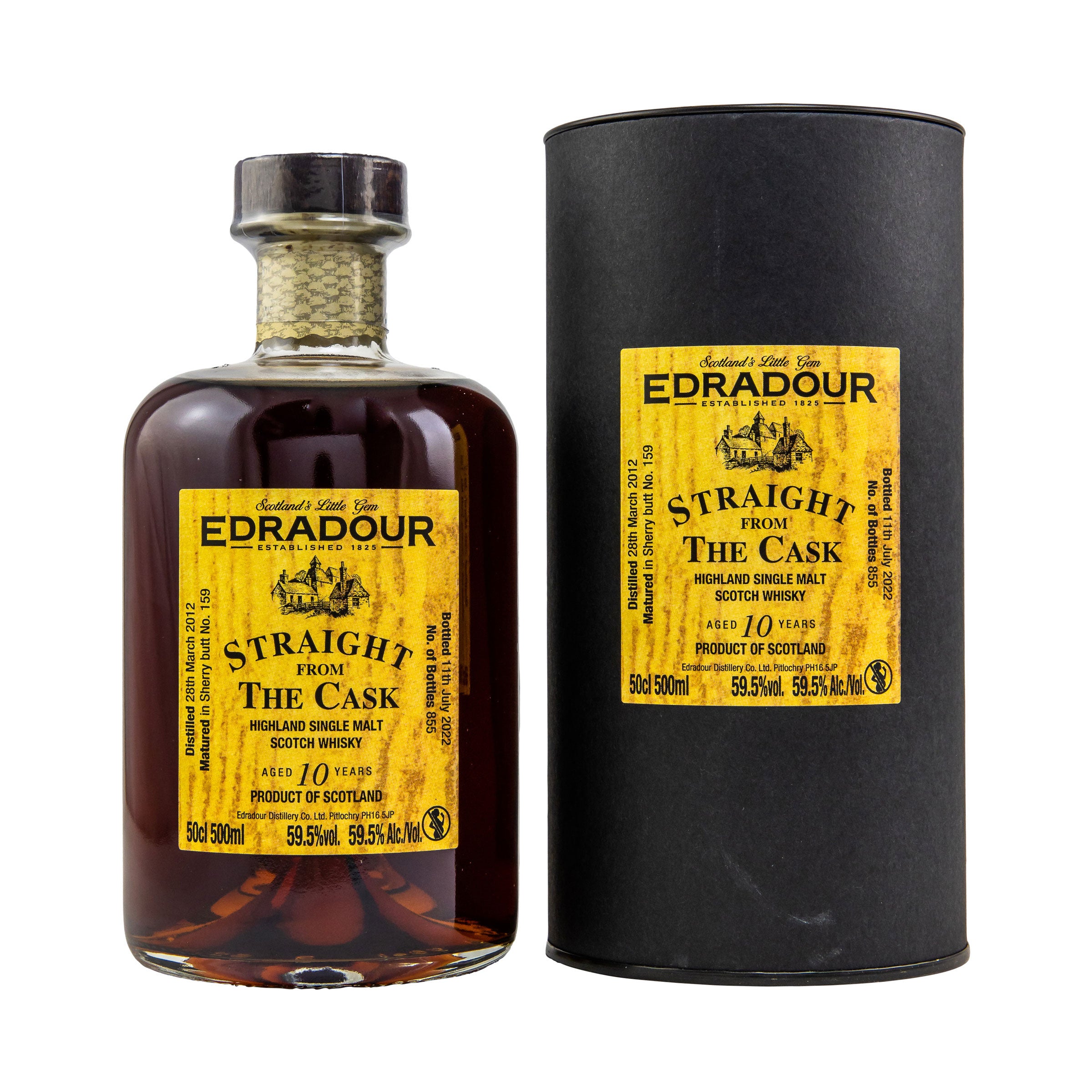 Edradour 2012/2022 - 10 y.o. - Straight from the Cask - Sherry Butt #159