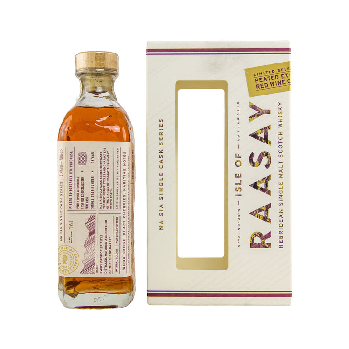 Isle of Raasay Peated First Fill Bordeaux Red Wine Cask - Hebridean Single Malt Scotch Whisky - Na Sia Single Cask Series