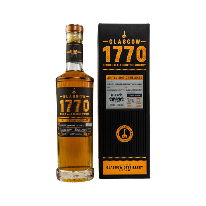 1770 Glasgow Distillery 2015/2022 - Ruby Port Cask - Lowland Single Malt Scotch Whisky - Kirsch Import Germany Exclusive