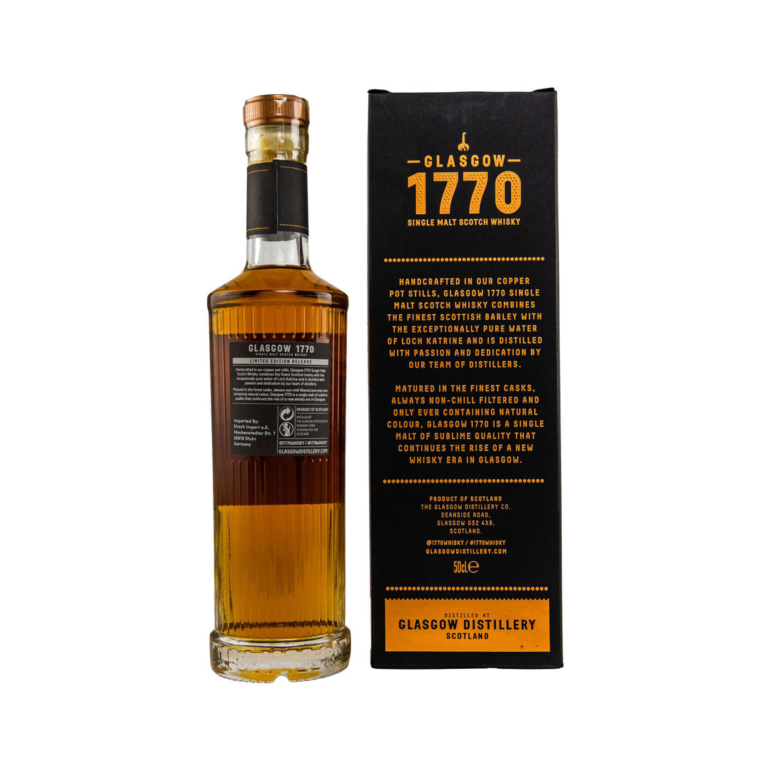 1770 Glasgow Distillery 2015/2022 - Ruby Port Cask - Lowland Single Malt Scotch Whisky - Kirsch Import Germany Exclusive