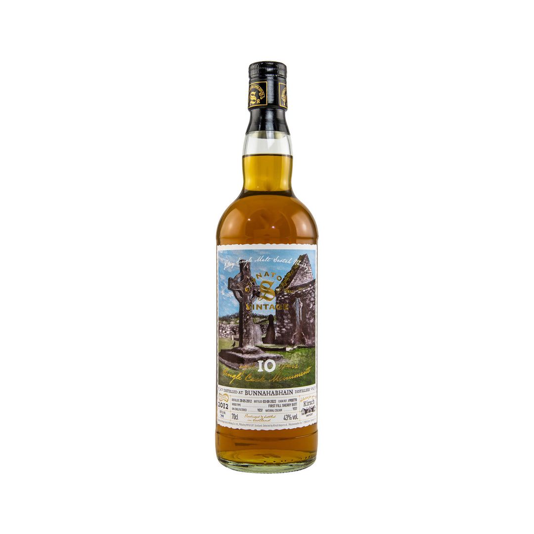 Bunnahabhain 2012/2022 – Monuments - Signatory Vintage Islay Single Malt Scotch Whisky - Selected by Kirsch Import