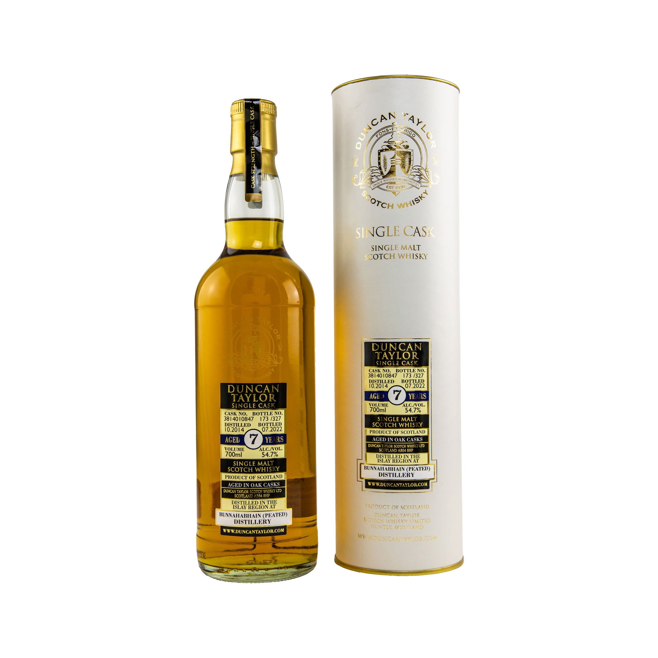 Bunnahabhain Peated 2014/2022 - 7 Jahre - #3814010847 - Single Cask - Duncan Taylor
