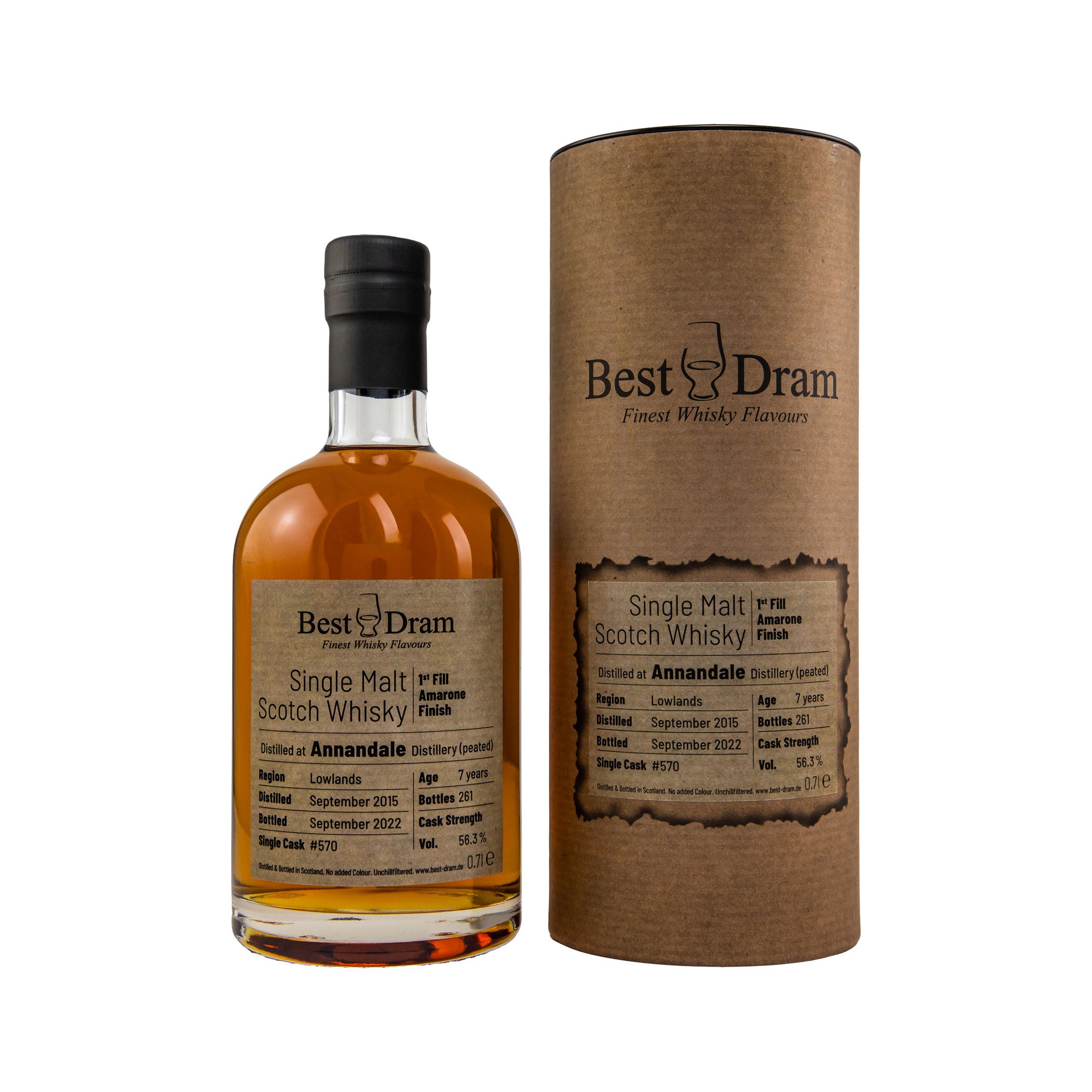 Annandale 2015/2022 - 7 Jahre - Peated Amarone Cask #570 - Best Dram