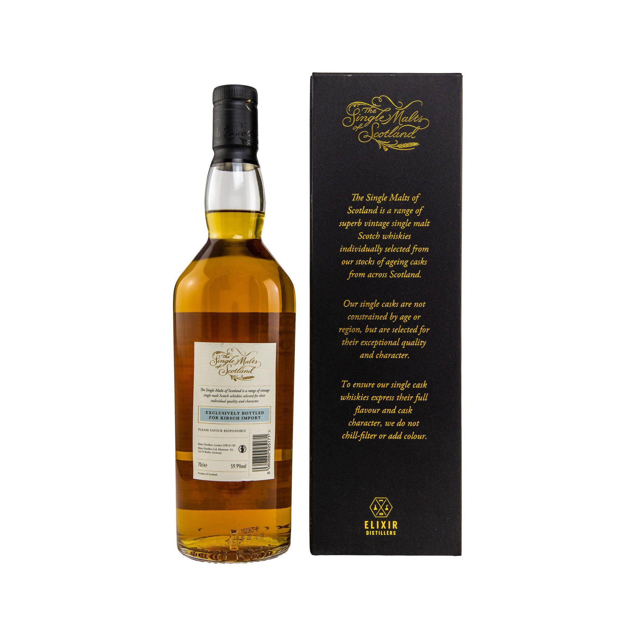 Glenlossie 2007/2022 - The Single Malts of Scotland Speyside Single Malt Scotch Whisky - Exclusively bottled for Kirsch Import