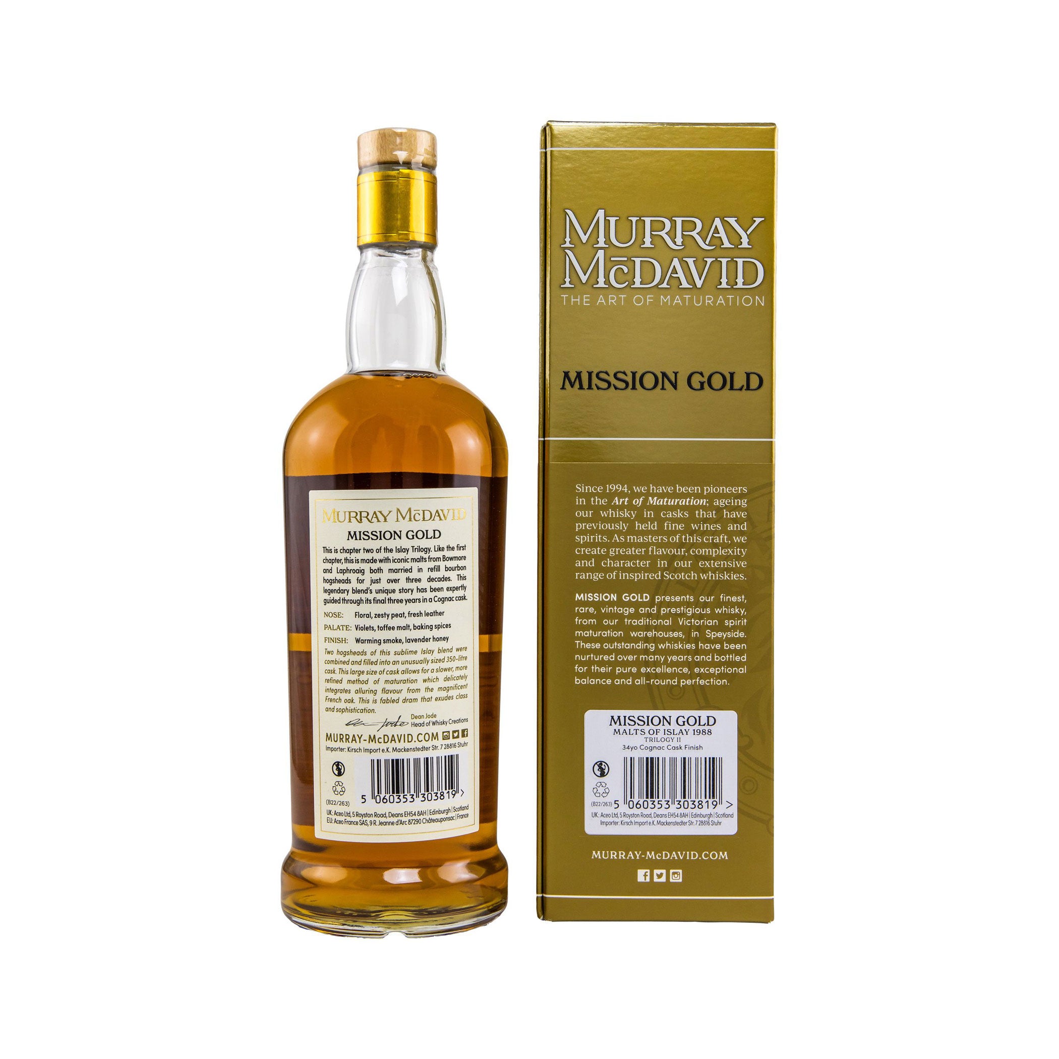 Malts of Islay 1988/2022 - 34 Jahre– Trilogy II – Mission Gold - Murray McDavid Islay Blended Malt Scotch Whisky