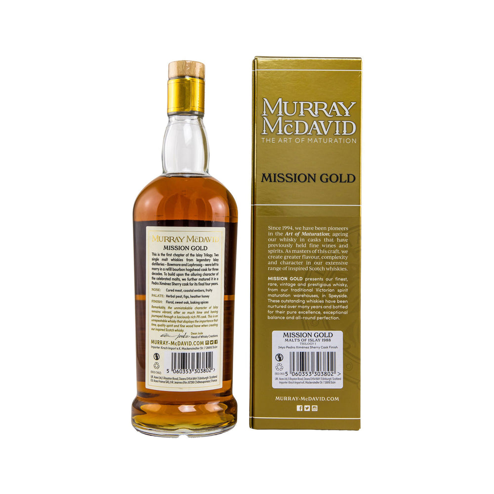 Malts of Islay 1988/2022 34 Jahre – Trilogy I – Mission Gold - Murray McDavid Islay Blended Malt Scotch Whisky