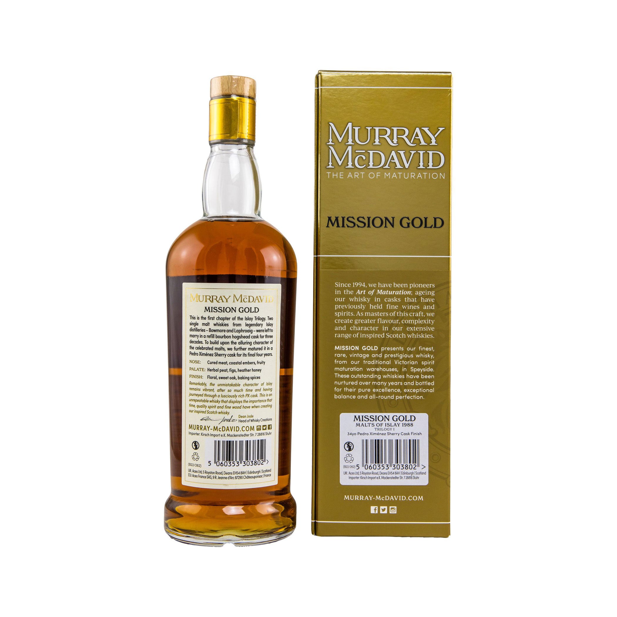 Malts of Islay 1988/2022 34 Jahre – Trilogy I – Mission Gold - Murray McDavid Islay Blended Malt Scotch Whisky