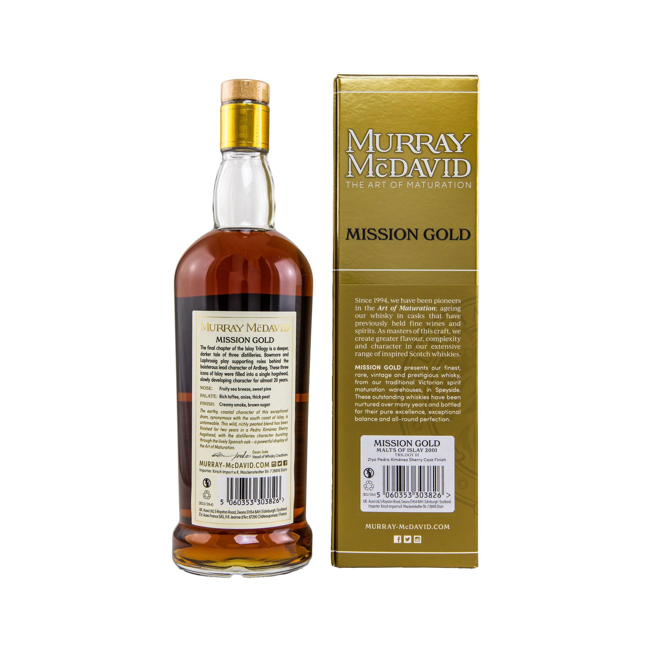 Malts of Islay 2001/2022 - 21 Jahre - Trilogy III – Mission Gold - Murray McDavid Islay Blended Malt Scotch Whisky rn