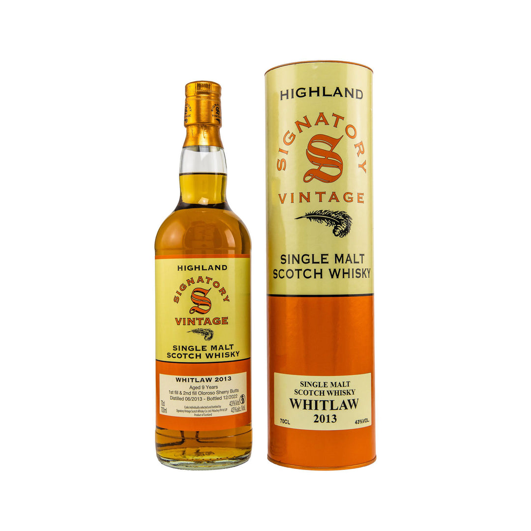 Whitlaw 2013/2022 - Signatory Vintage Highland Single Malt Scotch Whisky.